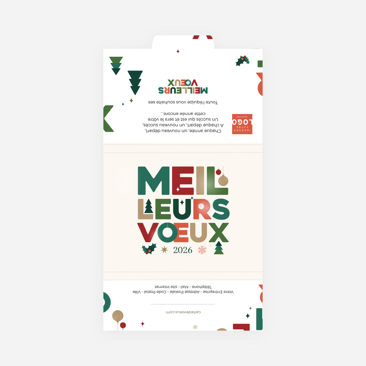 Xmas typo | Vœux professionnels • Boite chocolat personnalisée • Maxim's de Paris photo N° 3
