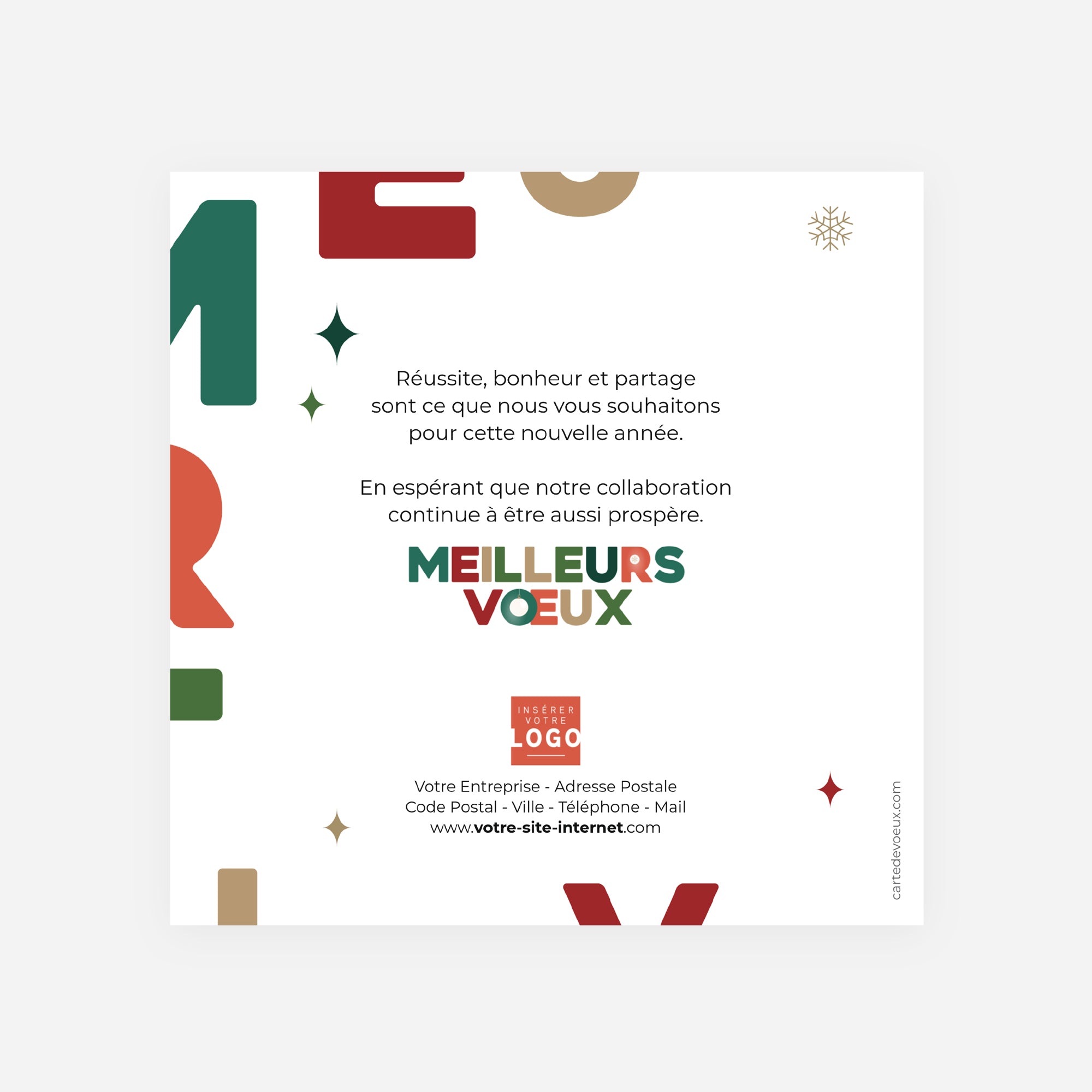 Xmas typo | Vœux professionnels • Carte de voeux • Carré photo N° 2
