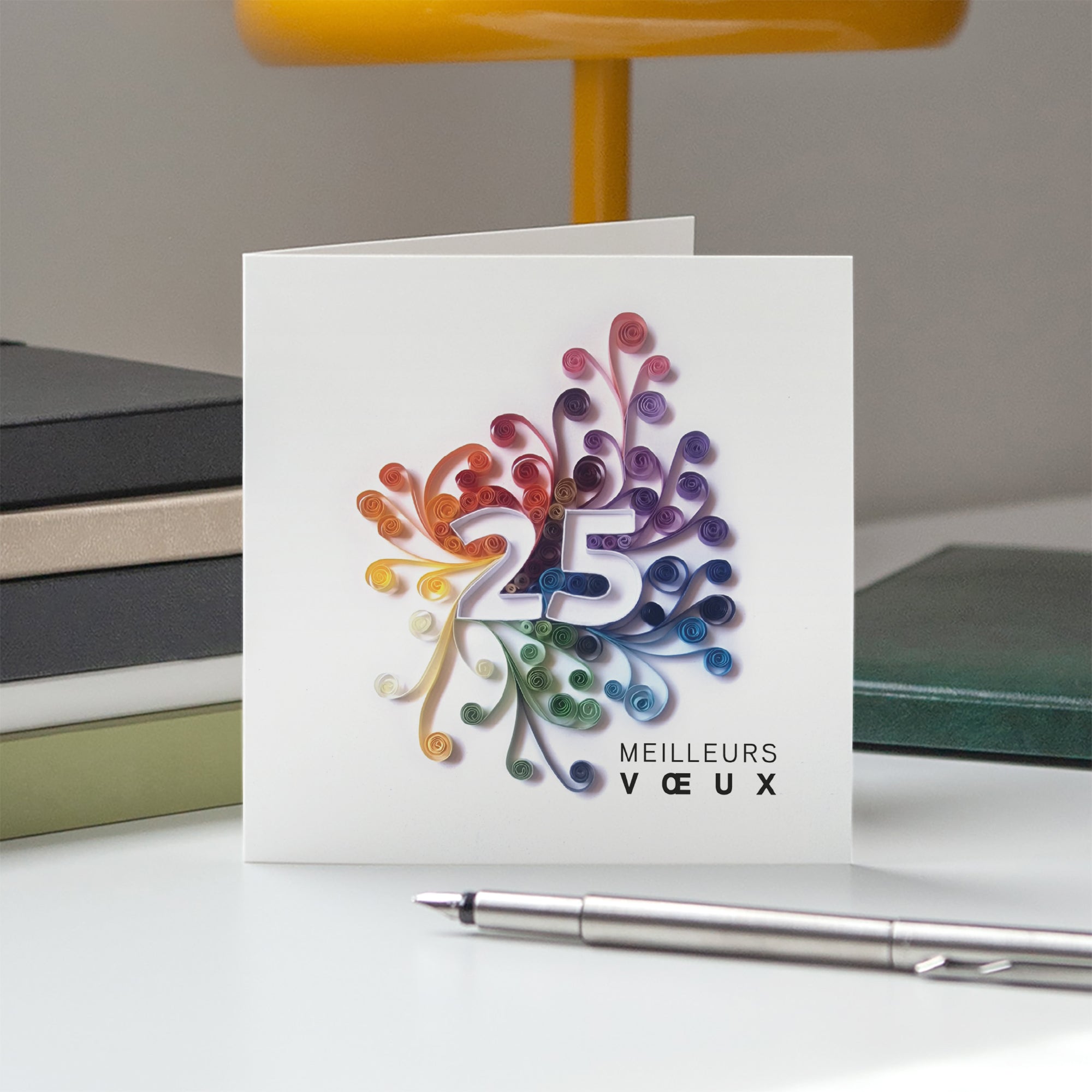 Quilling | Vœux professionnels • Carte de voeux • Carré double photo N° 5