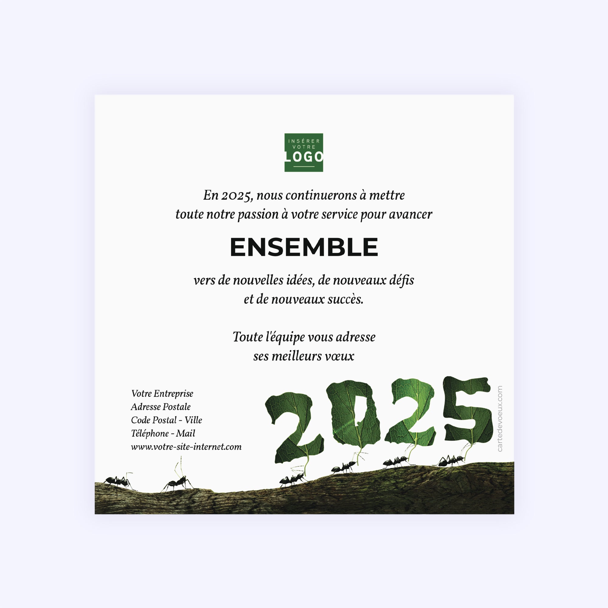 Team power | Vœux professionnels • Carte de voeux • Carré photo N° 2