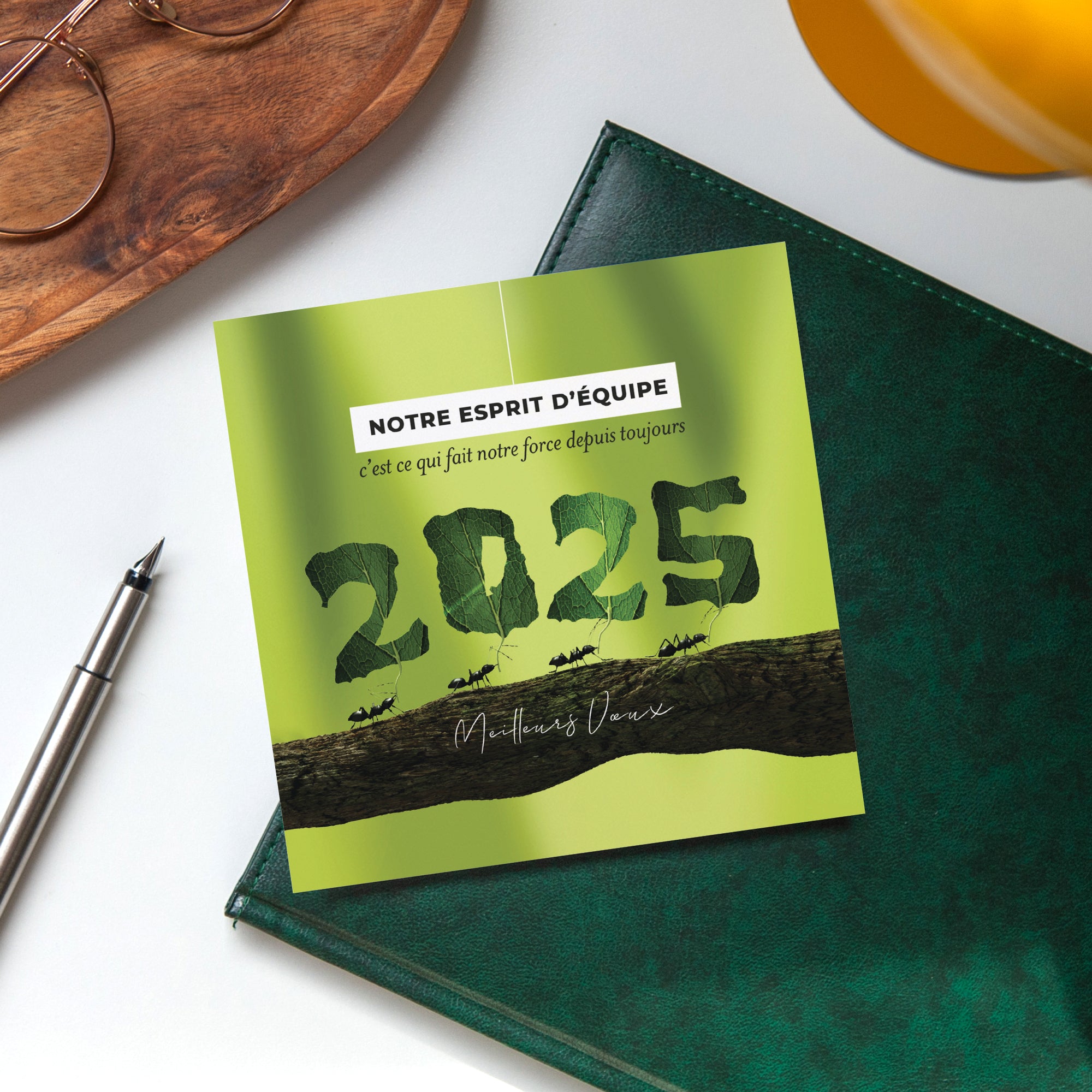 Team power | Vœux professionnels • Carte de voeux • Carré photo N° 4