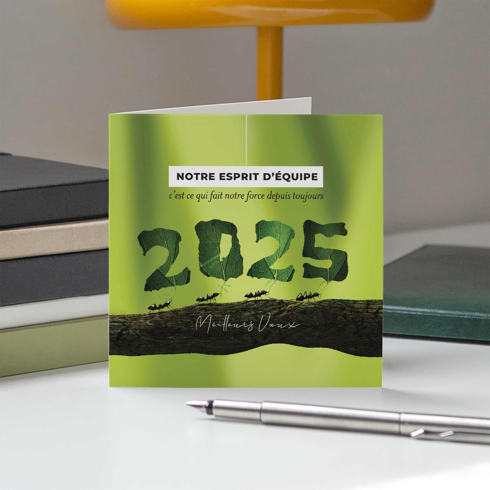 Team power | Vœux professionnels • Carte de voeux • Carré double photo N° 5