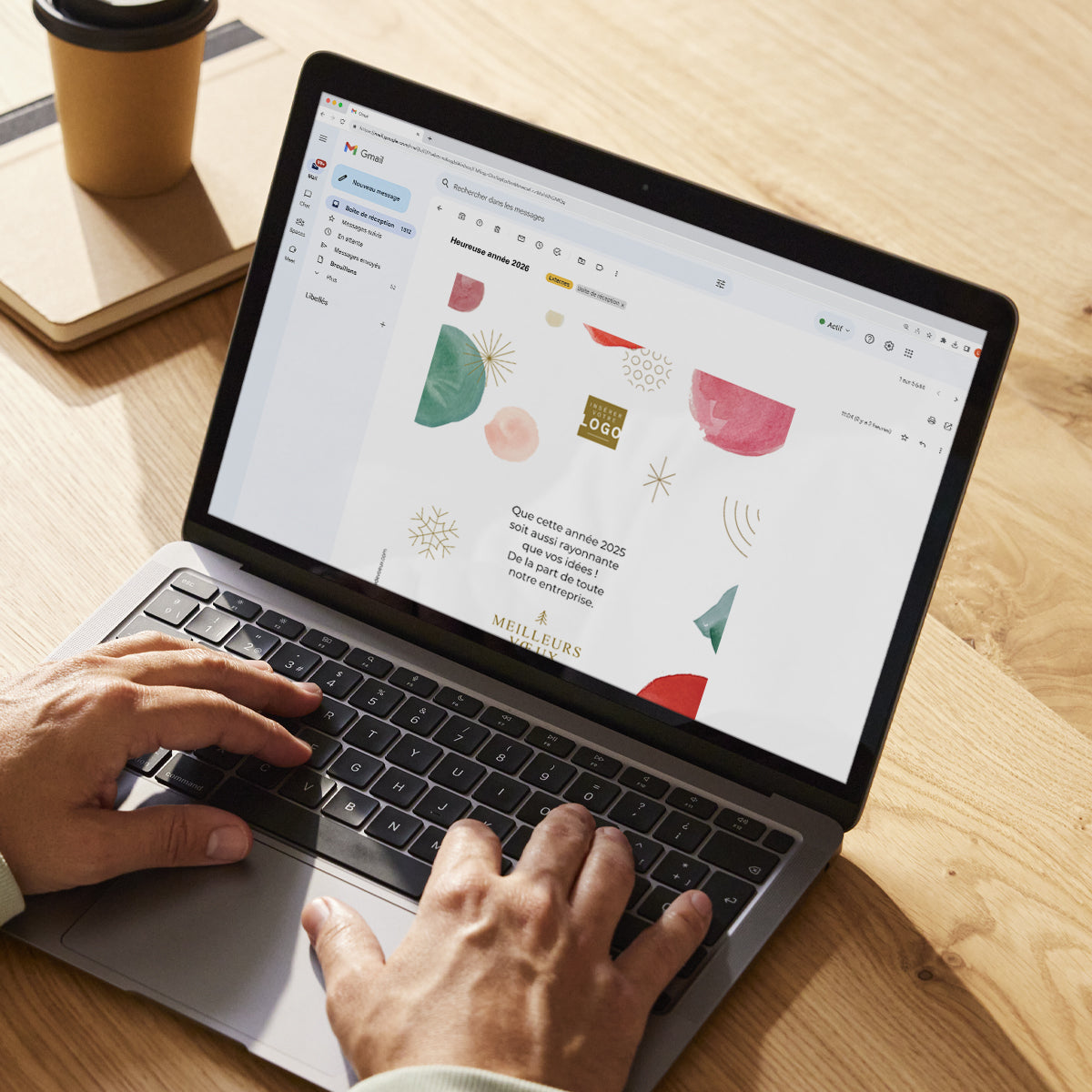 Pois aquarelle | Vœux professionnels • Carte virtuelle • eCard Image photo N° 3