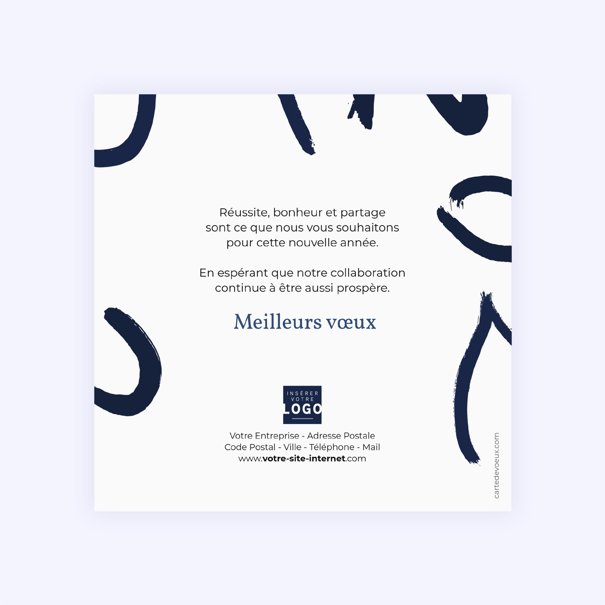 Sapin millésime | Vœux professionnels • Carte de voeux dorure photo N° 2