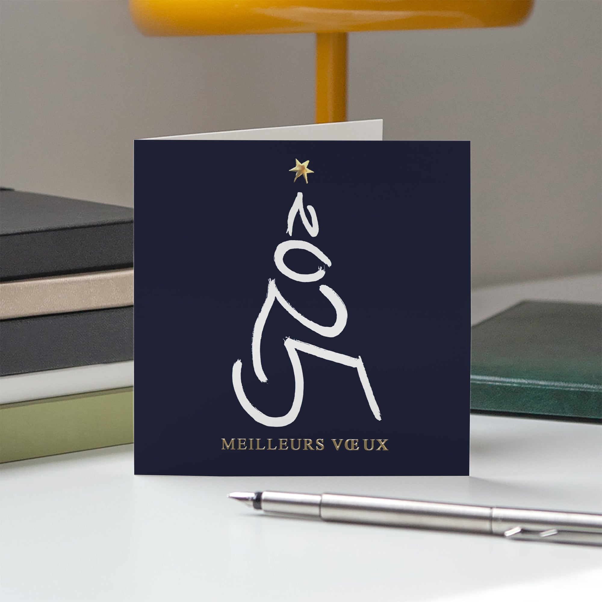 Sapin millésime | Vœux professionnels • Carte de voeux dorure photo N° 5