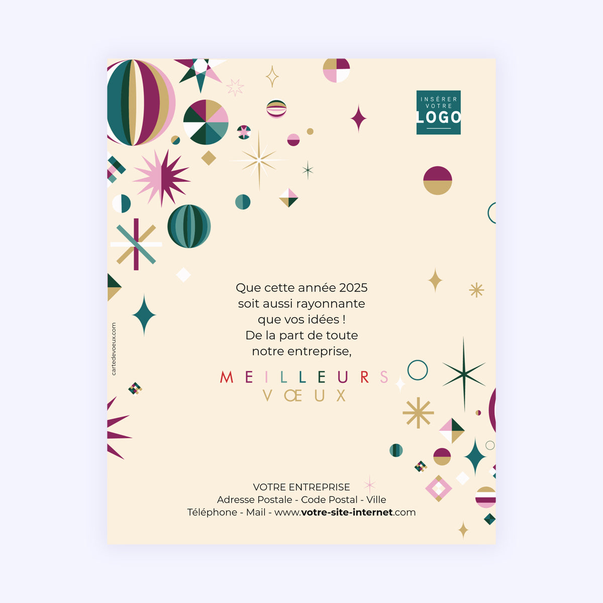 Constellation dorée | Vœux professionnels • Carte virtuelle • eCard Image photo N° 1