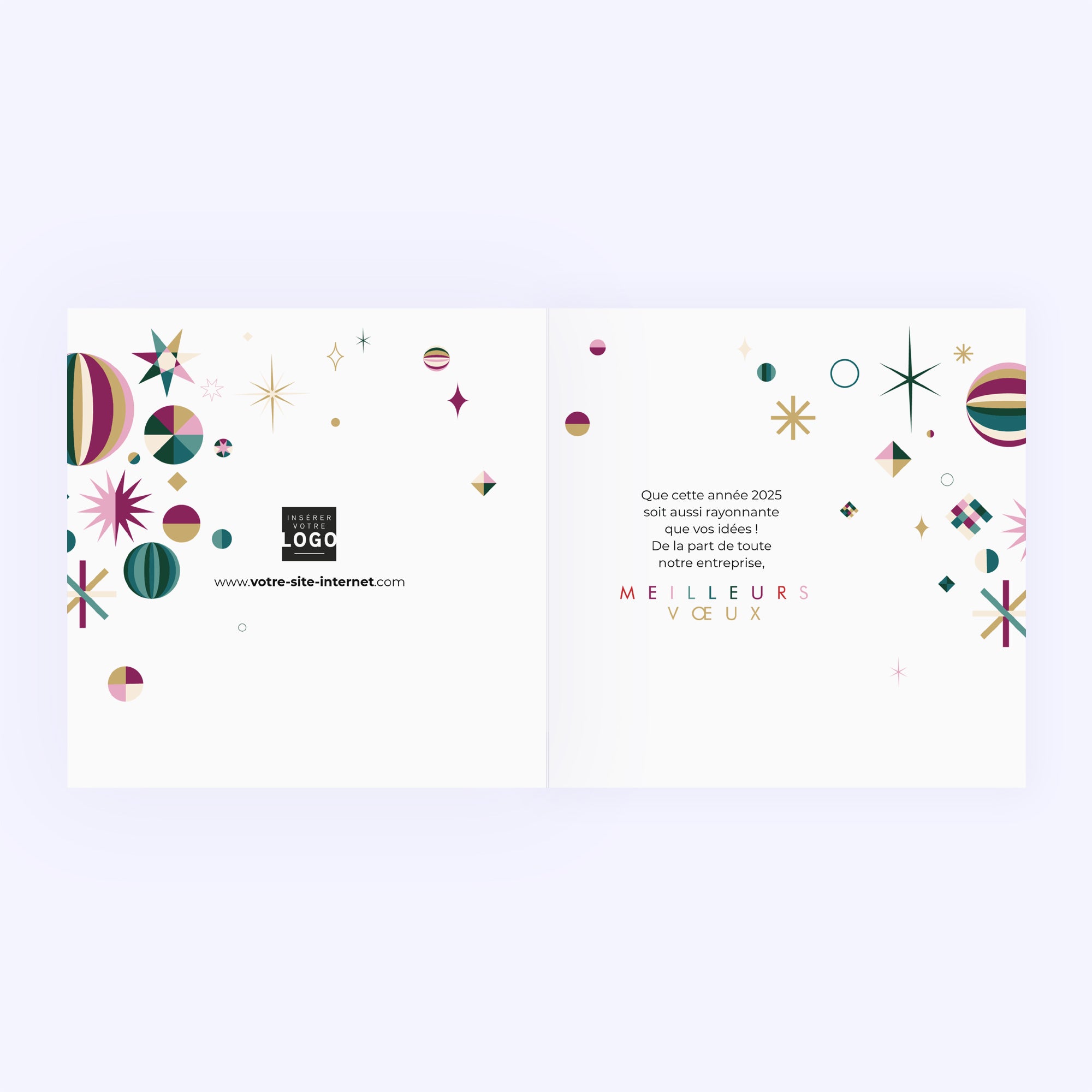 Constellation dorée | Vœux professionnels • Carte de voeux dorure photo N° 2