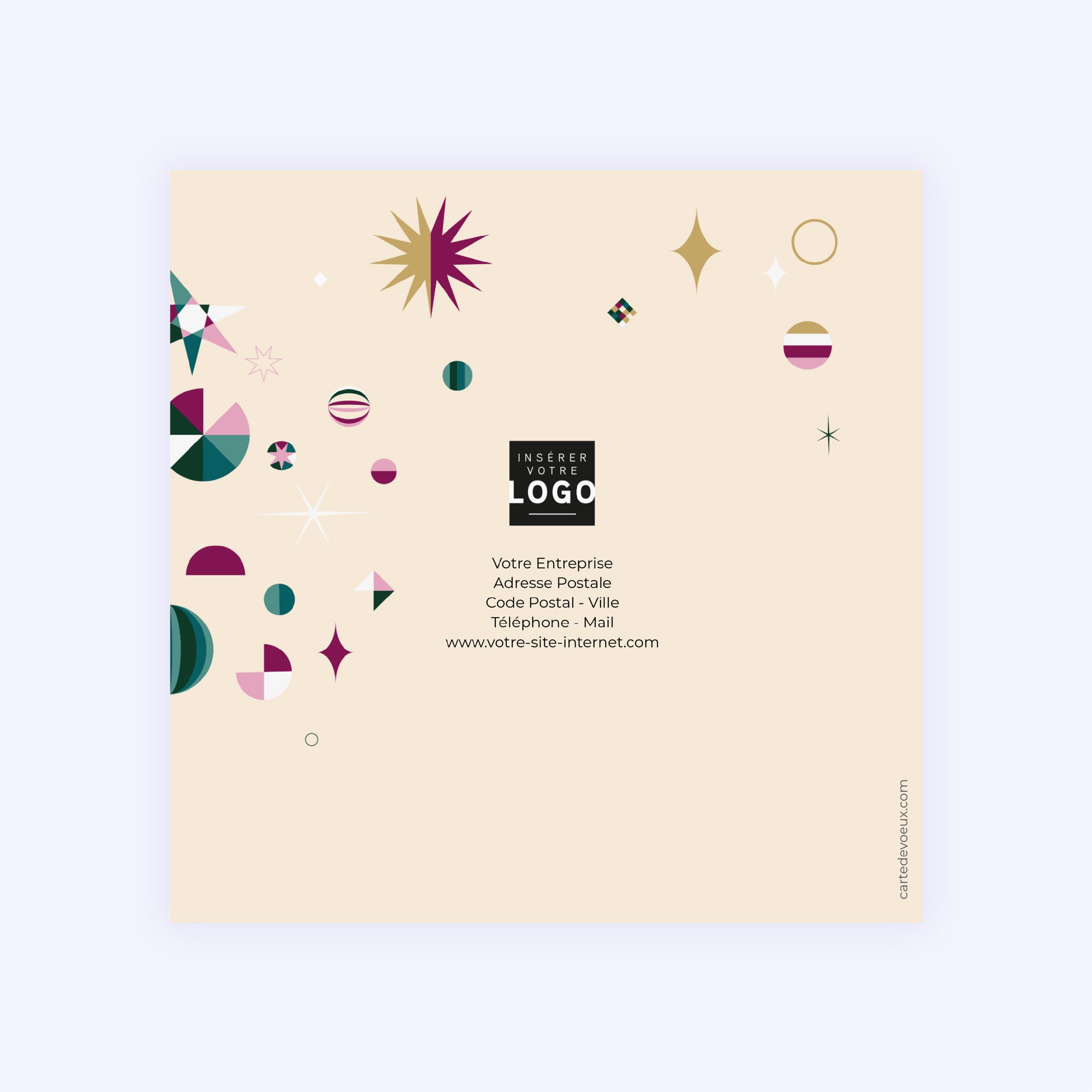 Constellation dorée | Vœux professionnels • Carte de voeux dorure photo N° 3