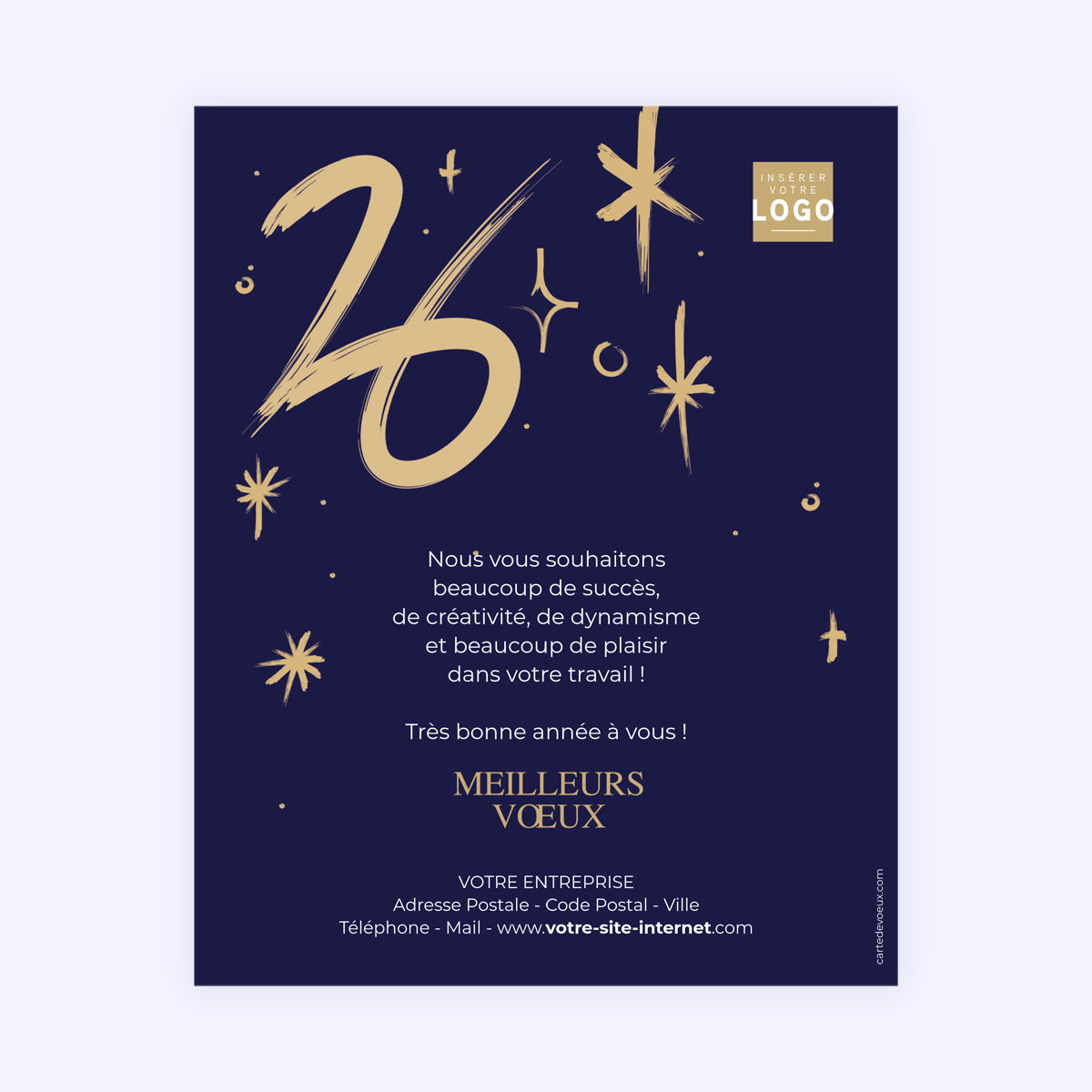 Gold marker | Vœux professionnels • Carte virtuelle • eCard Image photo N° 1