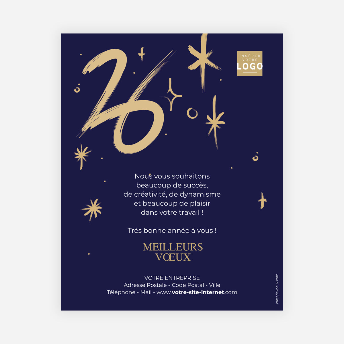 Gold marker | Vœux professionnels • Carte virtuelle • eCard Image photo N° 1