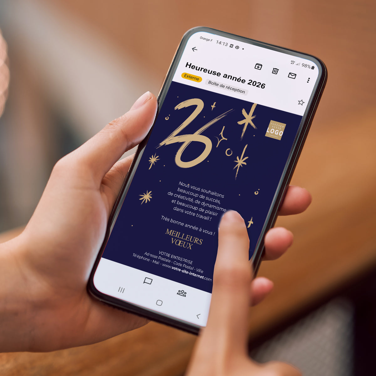 Gold marker | Vœux professionnels • Carte virtuelle • eCard Image photo N° 2