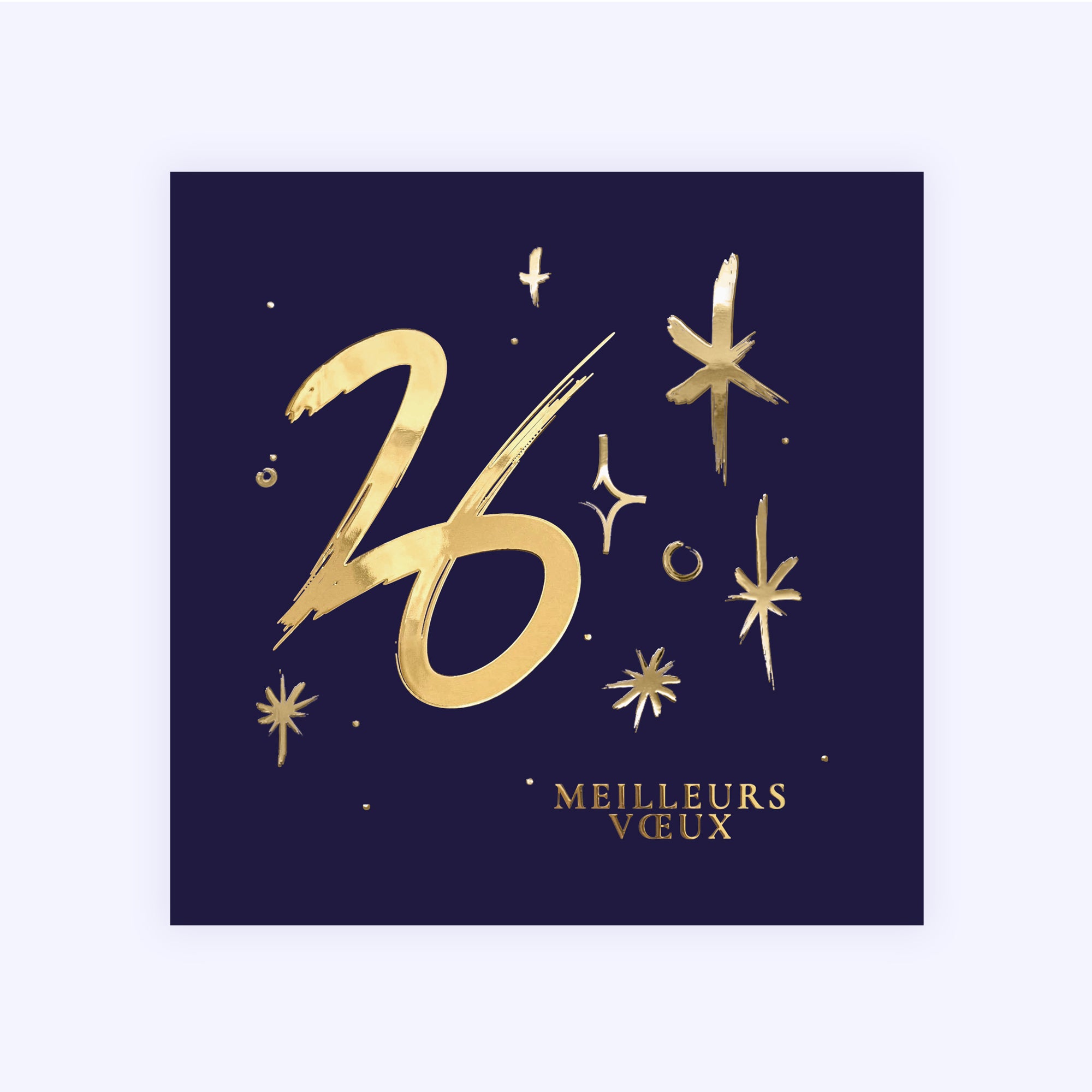 Gold marker | Vœux professionnels • Carte de voeux dorure • Carré photo N° 1