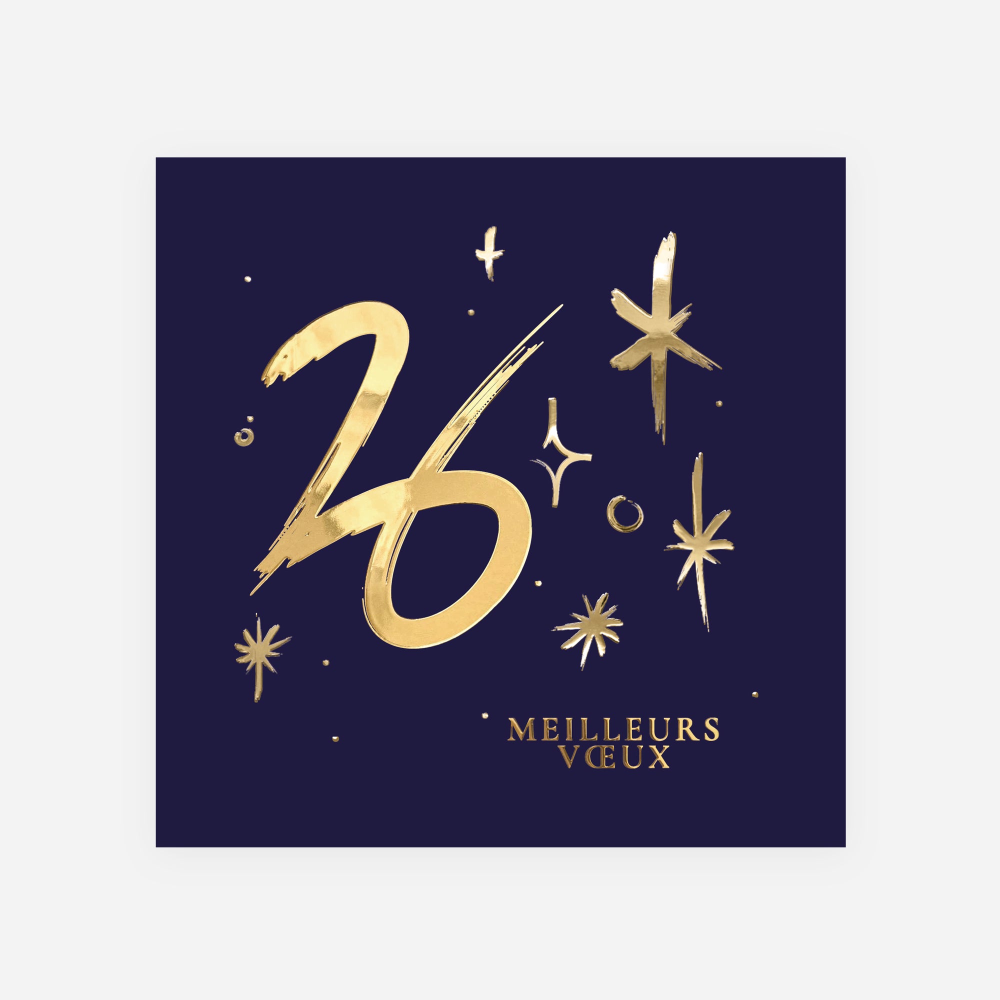 Gold marker | Vœux professionnels • Carte de voeux dorure • Carré photo N° 1