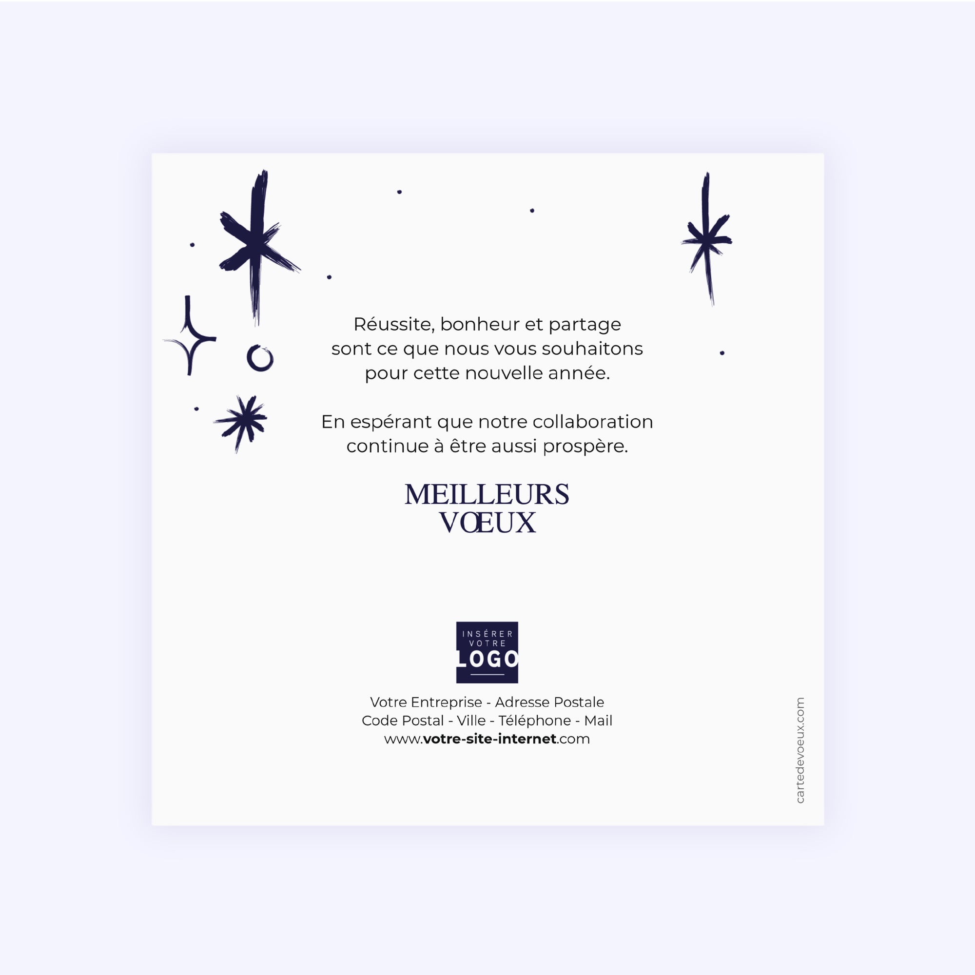 Gold marker | Vœux professionnels • Carte de voeux dorure • Carré photo N° 2