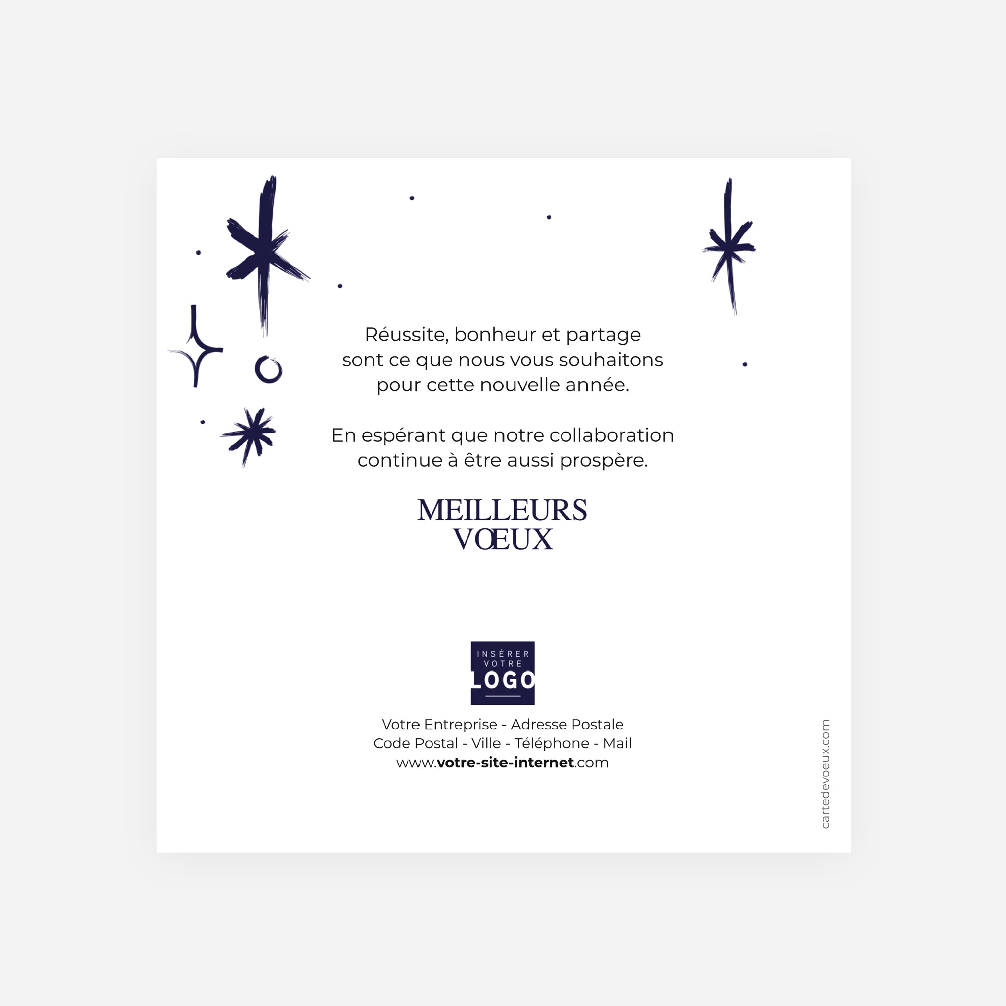 Gold marker | Vœux professionnels • Carte de voeux dorure • Carré photo N° 2