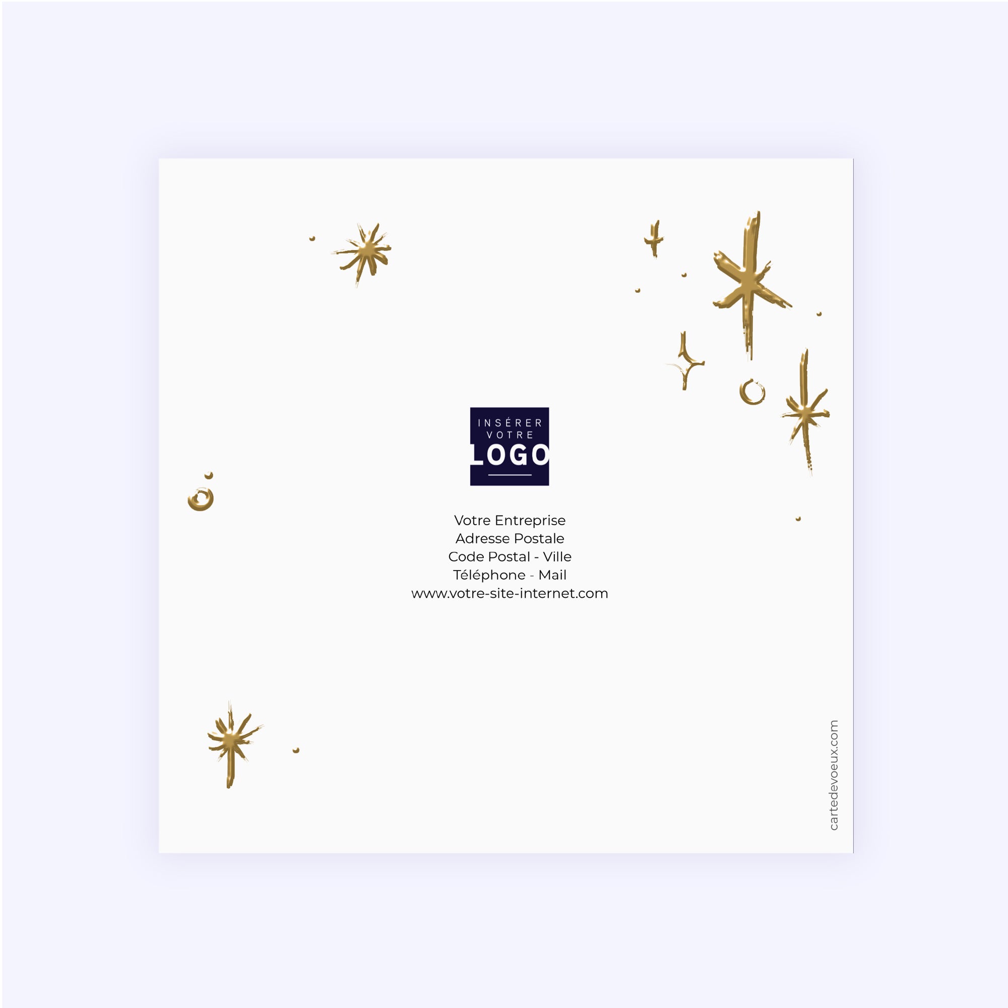 Gold marker | Vœux professionnels • Carte de voeux dorure • Carré double photo N° 3