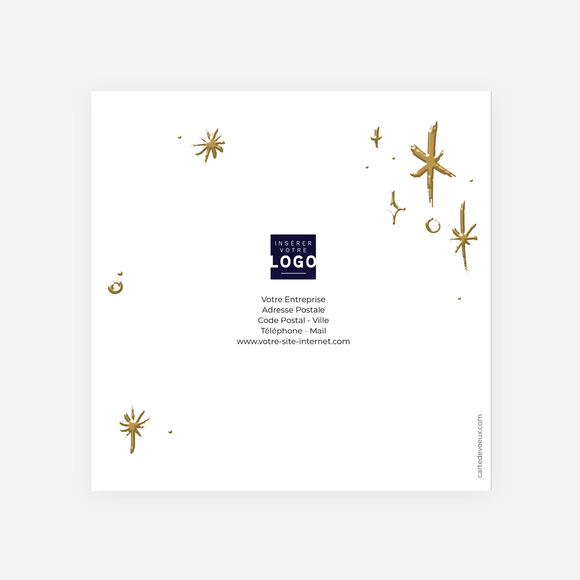 Gold marker | Vœux professionnels • Carte de voeux dorure • Carré double photo N° 3