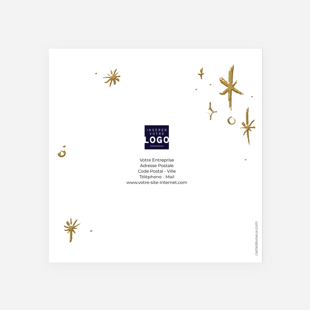 Gold marker | Vœux professionnels • Carte de voeux dorure • Carré double photo N° 3