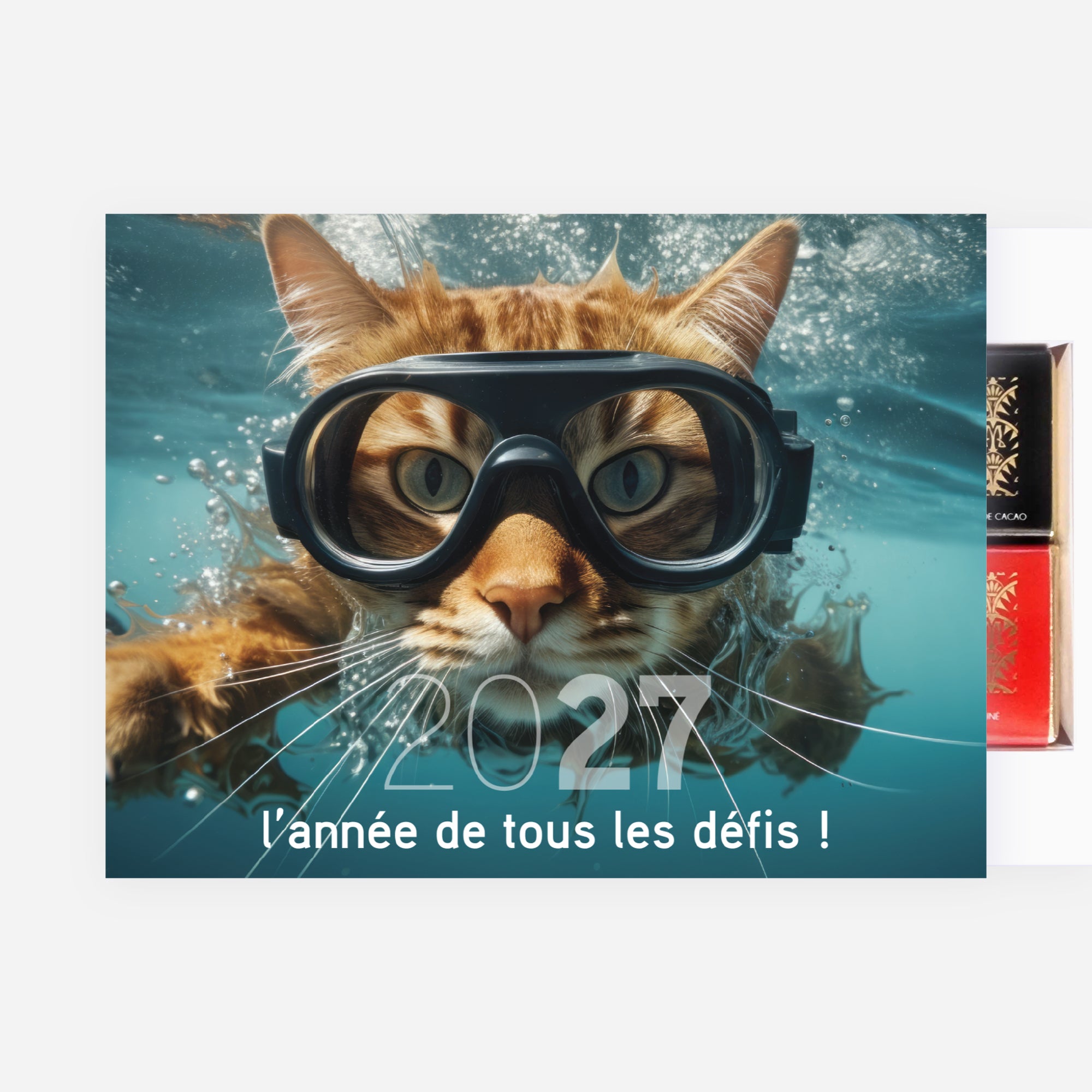 Chat(leureuse) année | Vœux professionnels • Boite chocolat personnalisée • Maxim's de Paris photo N° 2
