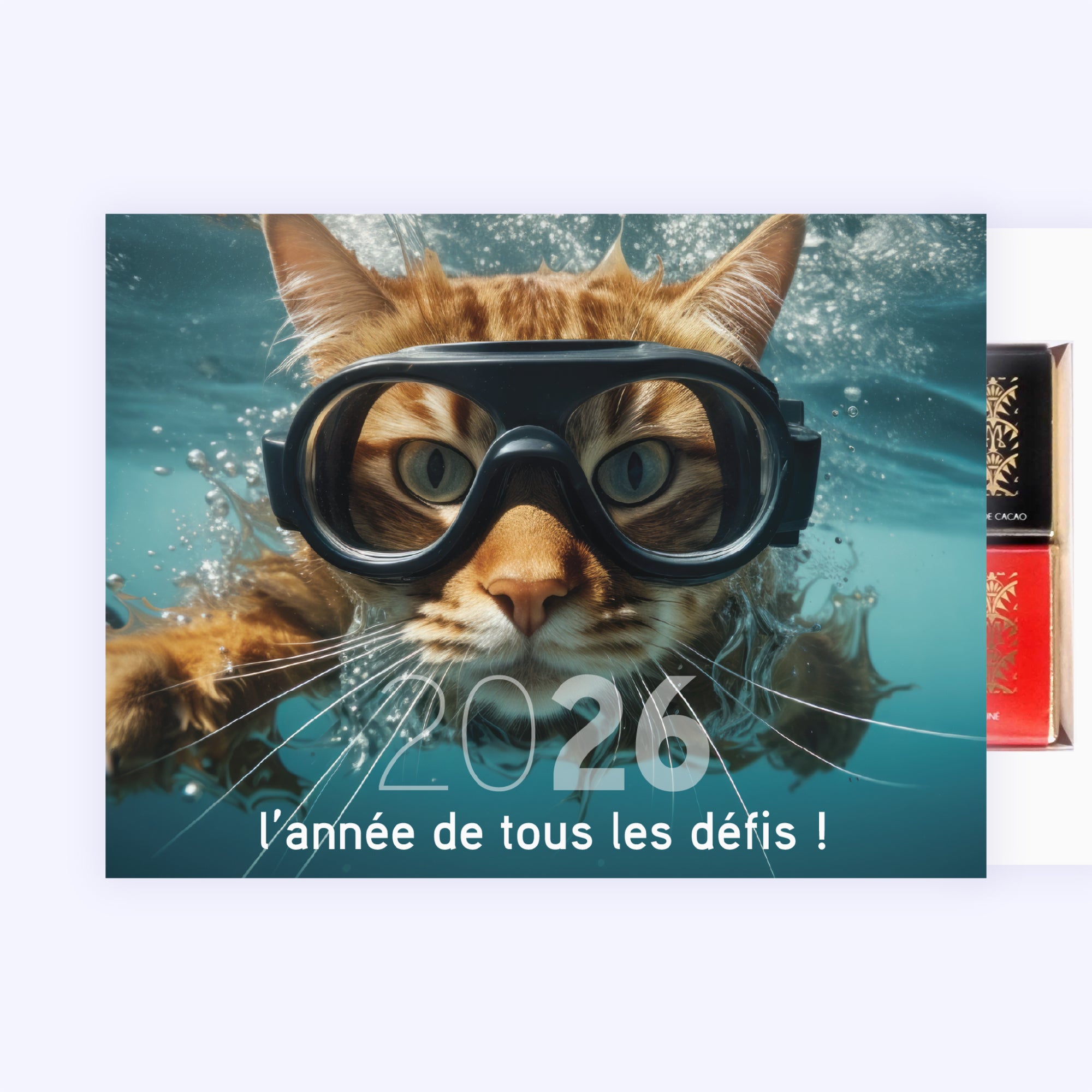 Chat(leureuse) année | Vœux professionnels • Boite chocolat personnalisée • Maxim's de Paris photo N° 2