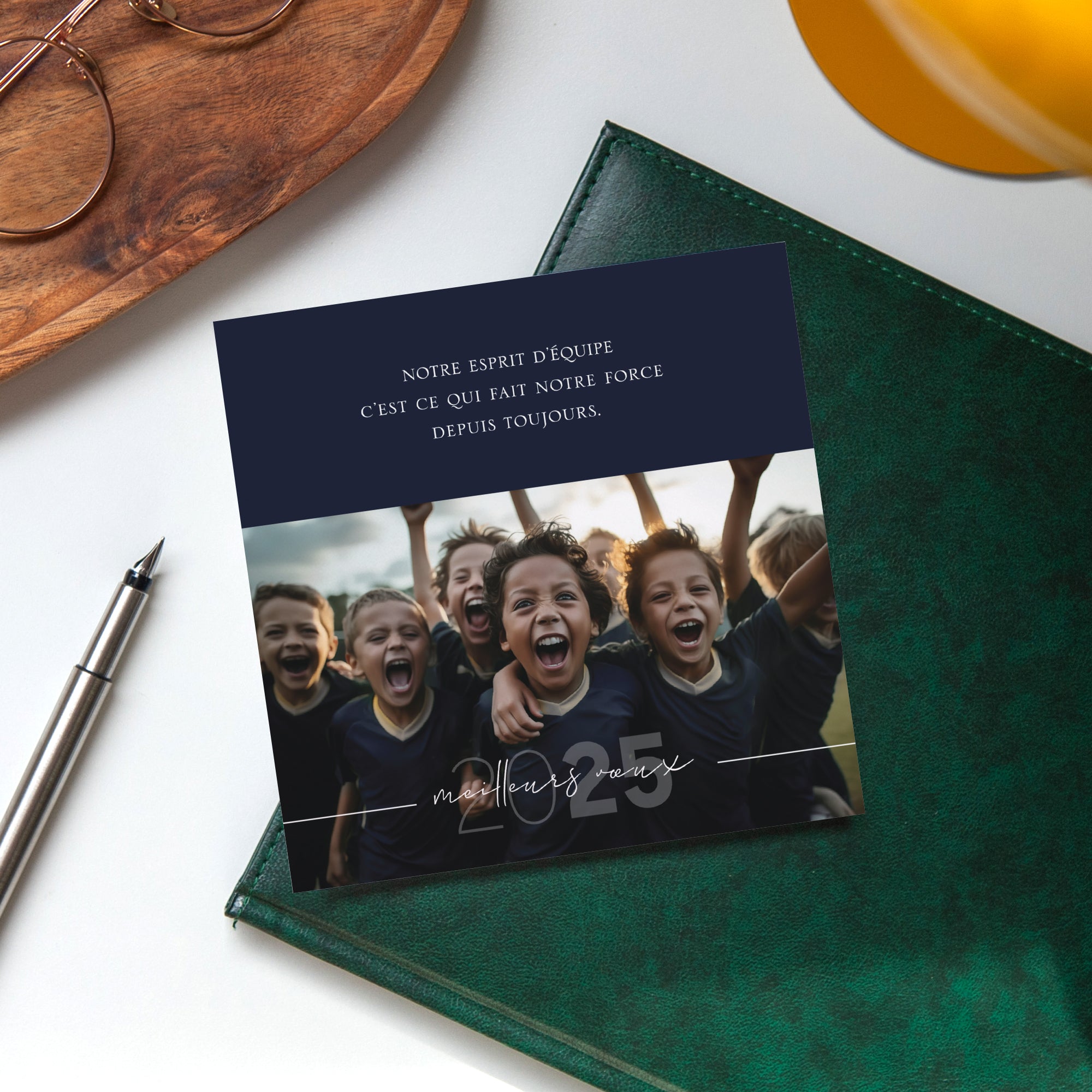 Esprit d'équipe | Vœux professionnels • Carte de voeux • Carré photo N° 4