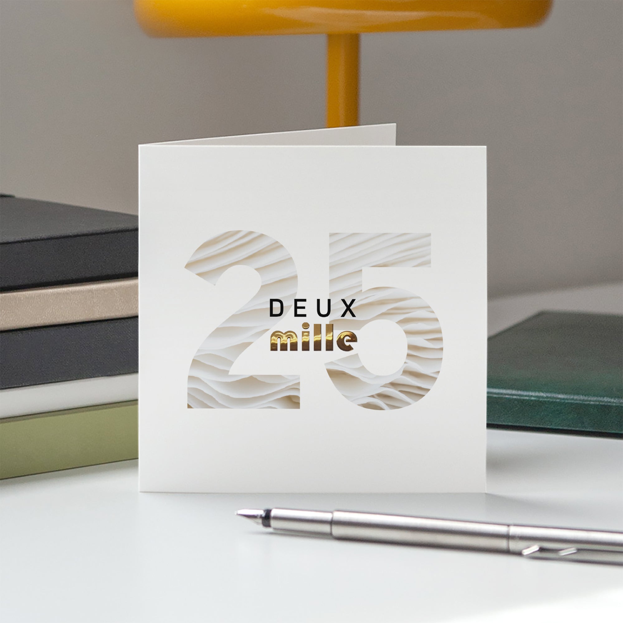 Vagues graphiques 2 | Vœux professionnels • Carte de voeux dorure photo N° 5