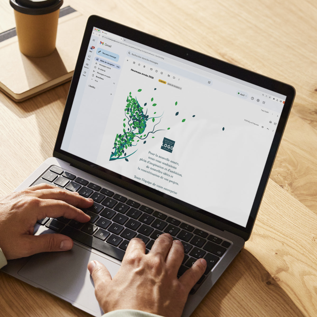 Arbre de vie vert | Vœux professionnels • Carte virtuelle • eCard Image photo N° 3