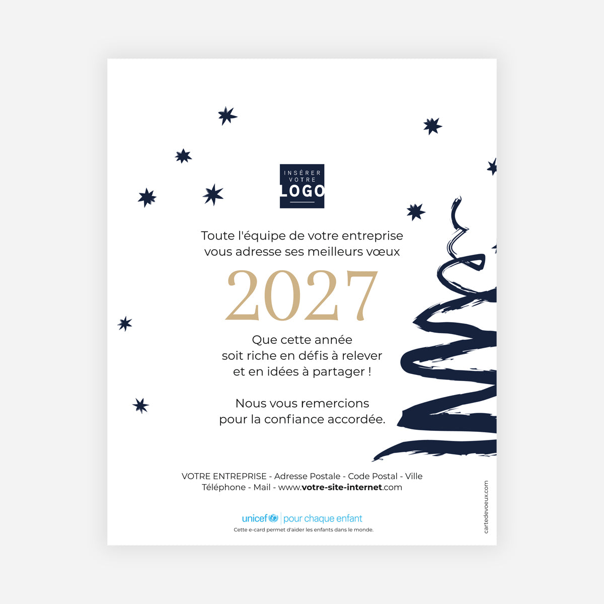 Le sapin d'or | Vœux professionnels • Carte virtuelle • eCard Image photo N° 1