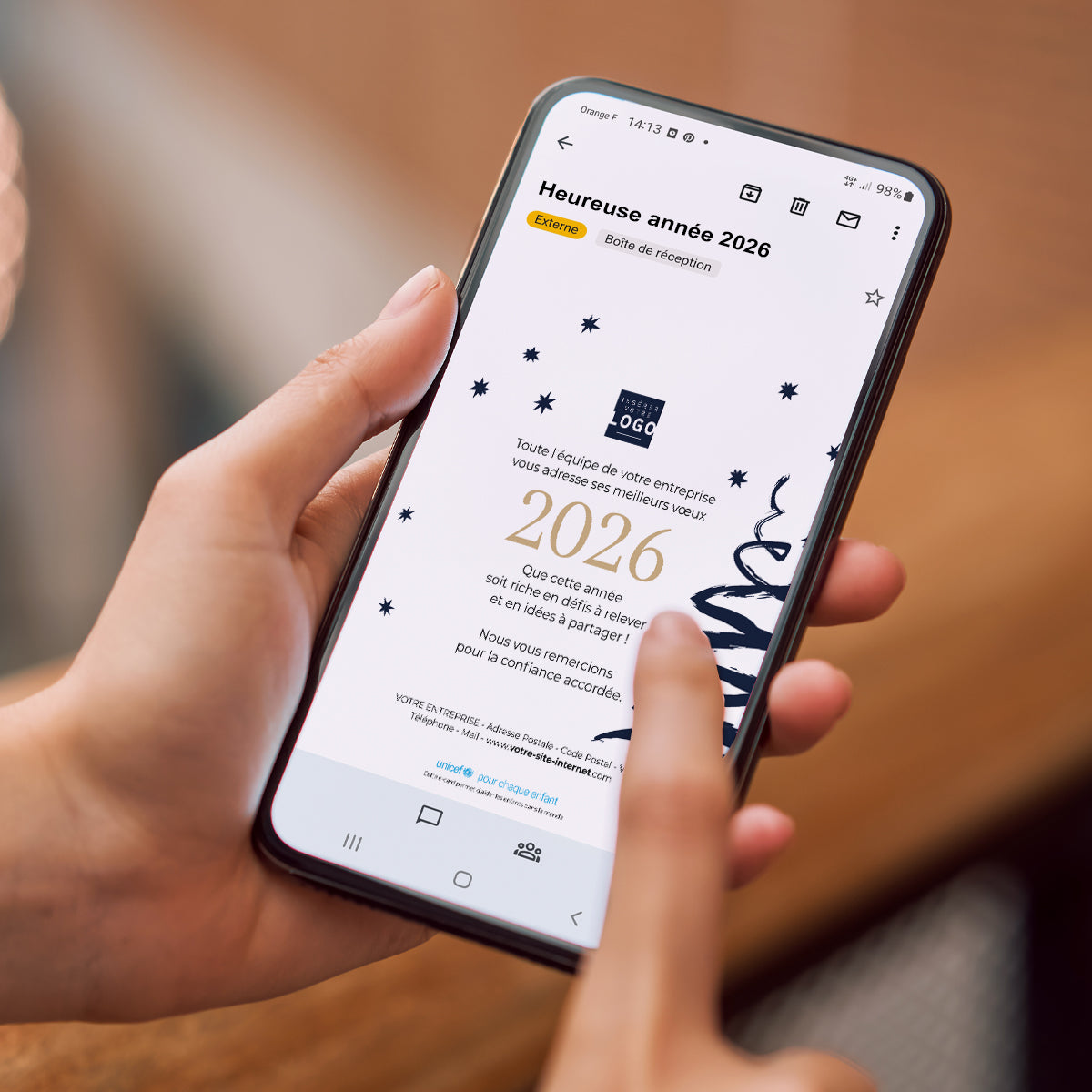 Le sapin d'or | Vœux professionnels • Carte virtuelle • eCard Image photo N° 2