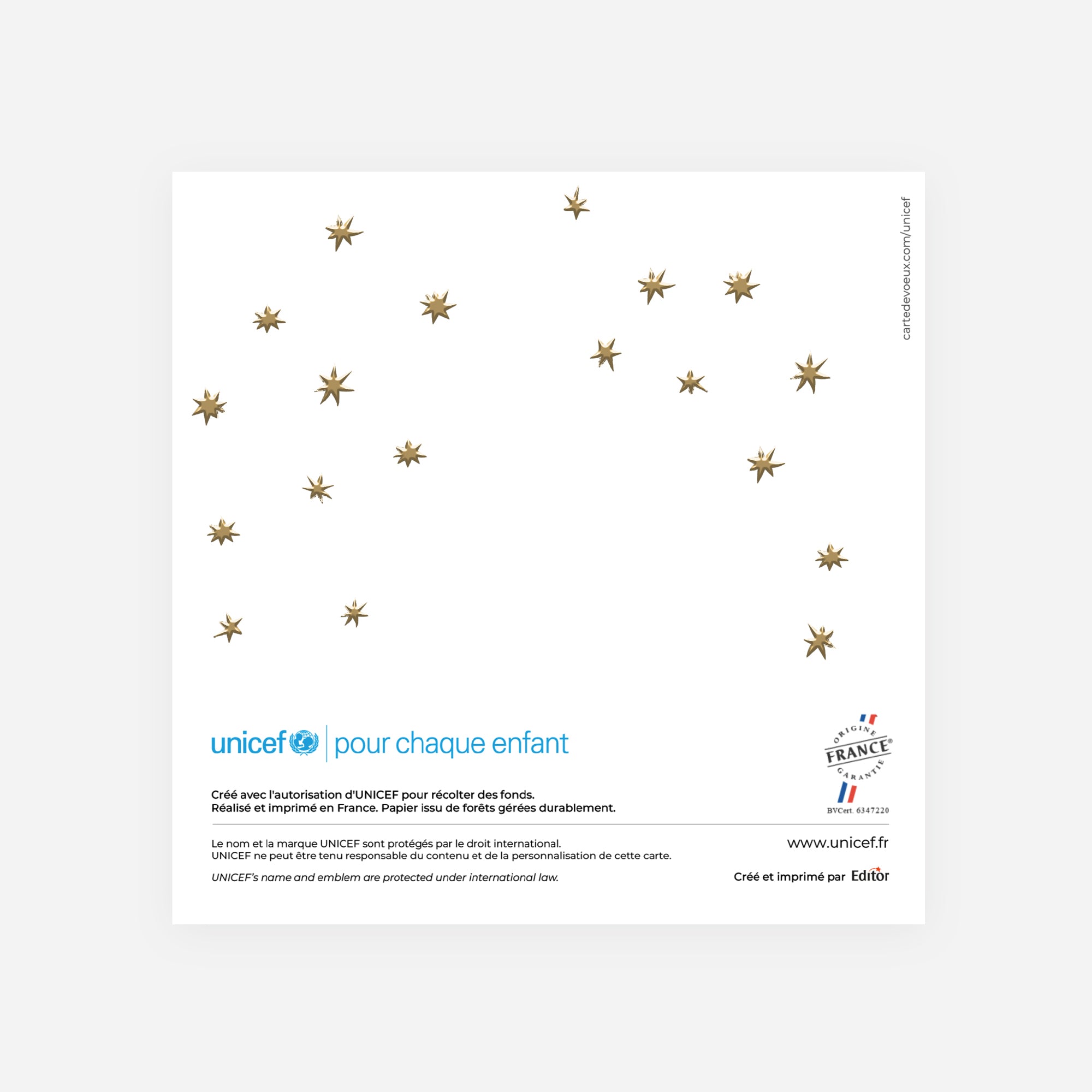 Le sapin d'or | Vœux professionnels • Carte de voeux dorure • Carré double photo N° 3