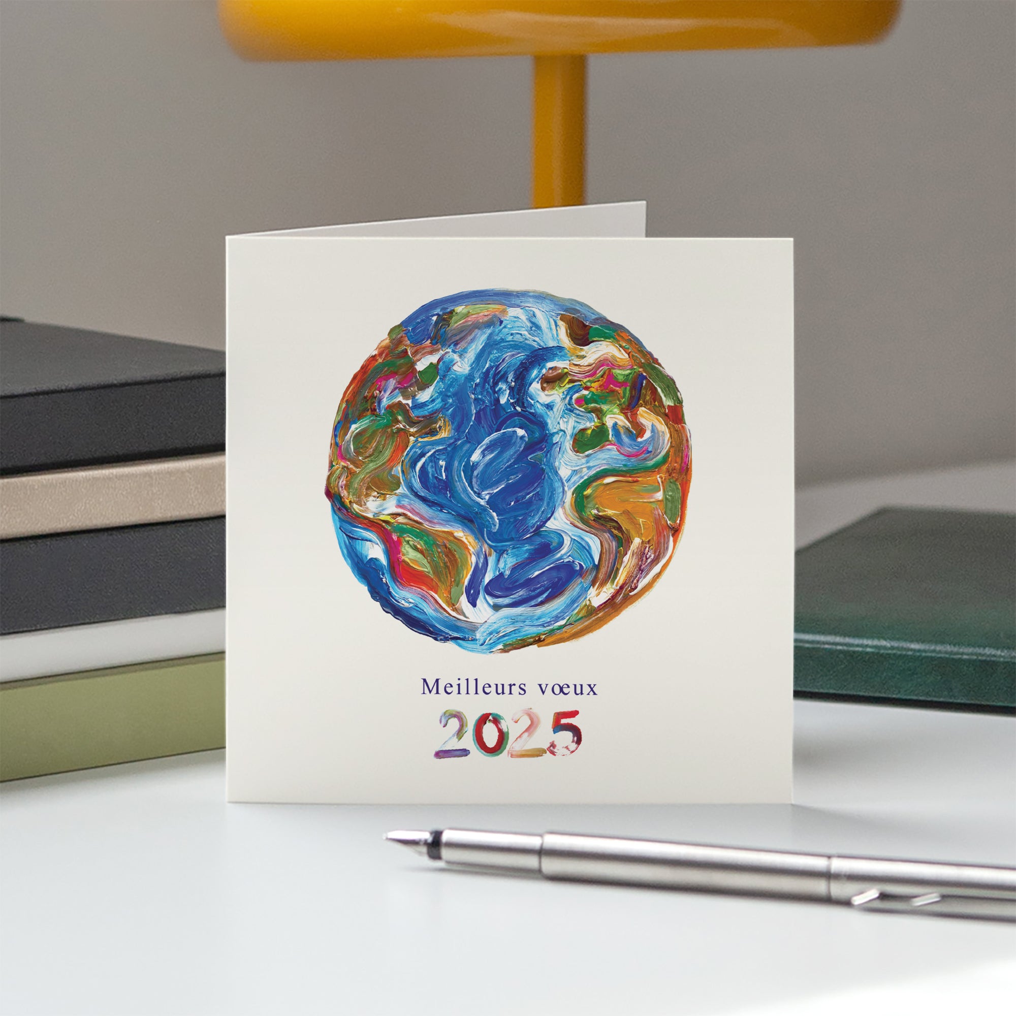 Terre de peinture | Vœux professionnels • Carte de voeux • Carré double photo N° 5