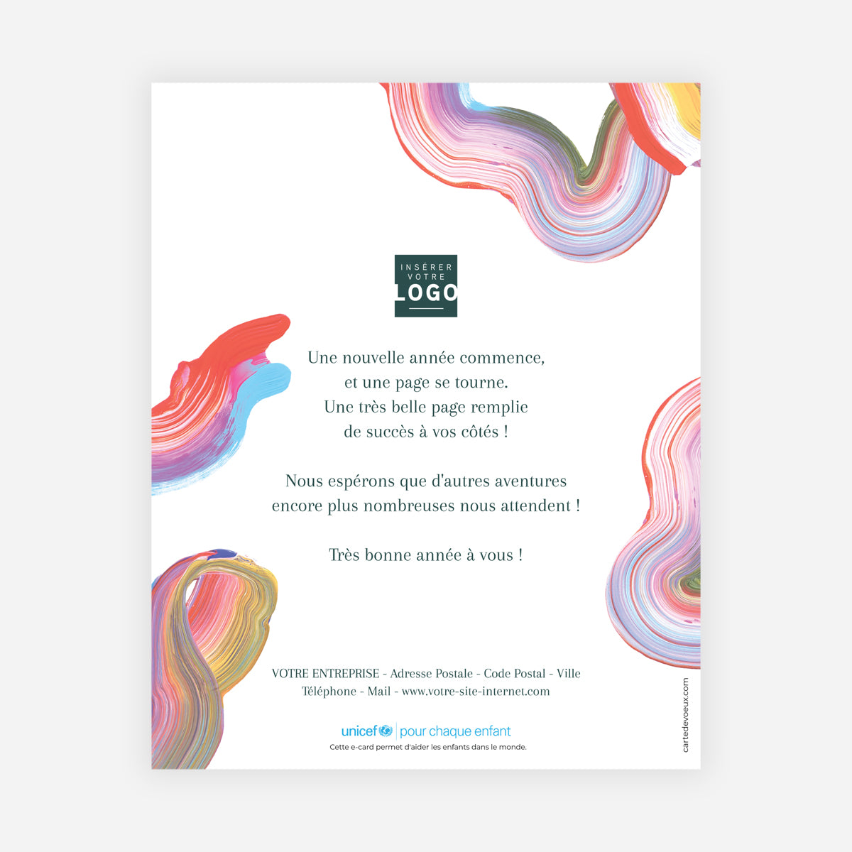 Vœux colorés | Vœux professionnels • Carte virtuelle • eCard Image photo N° 1
