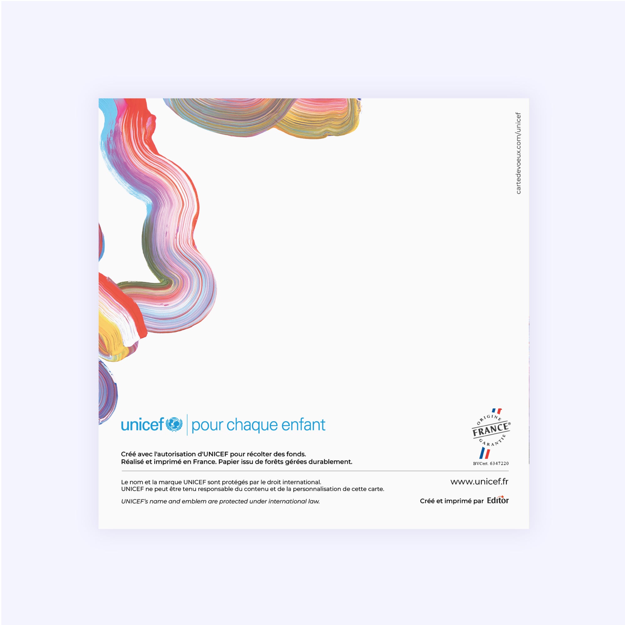 Vœux colorés | Vœux professionnels • Carte de voeux • Carré double photo N° 3