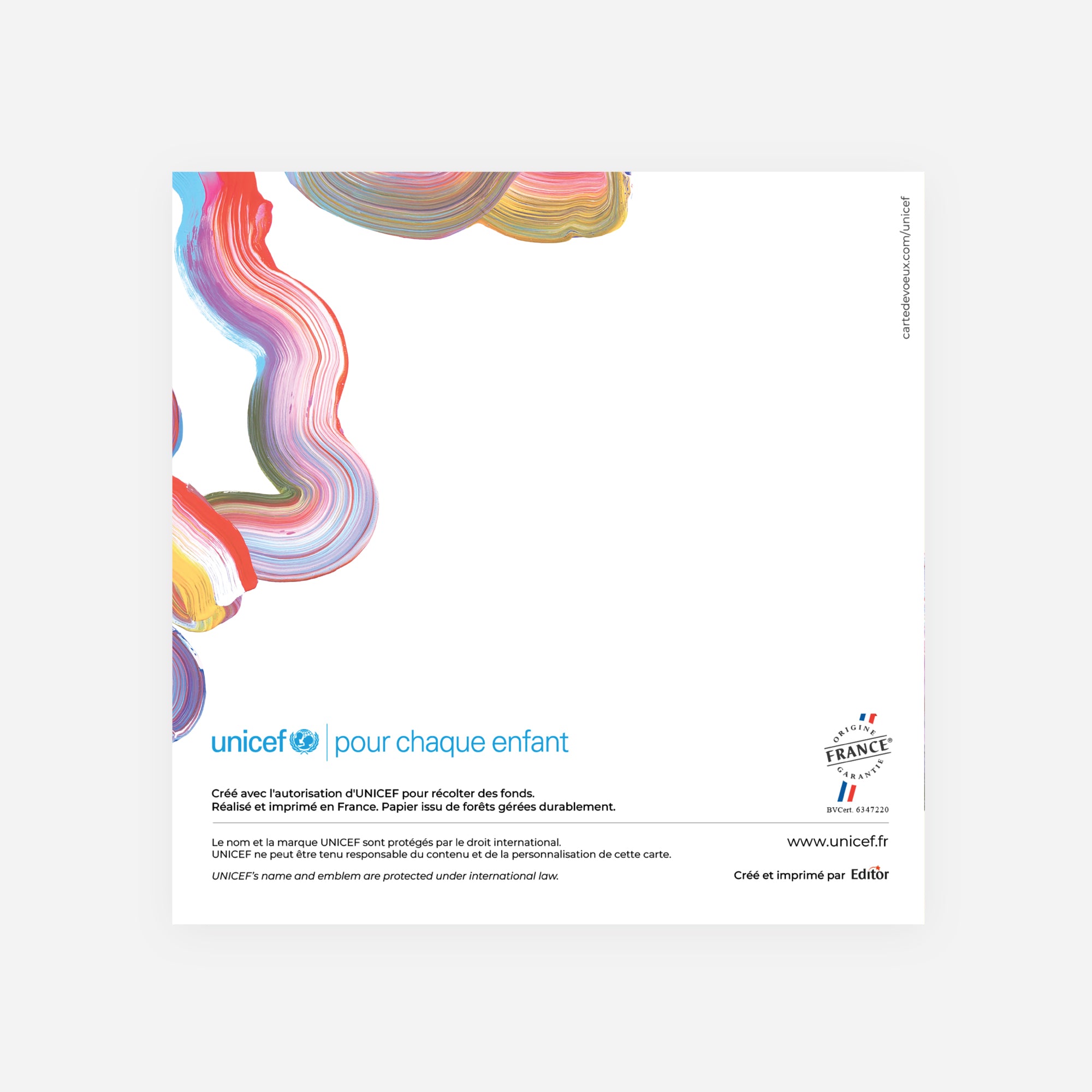 Vœux colorés | Vœux professionnels • Carte de voeux • Carré double photo N° 3