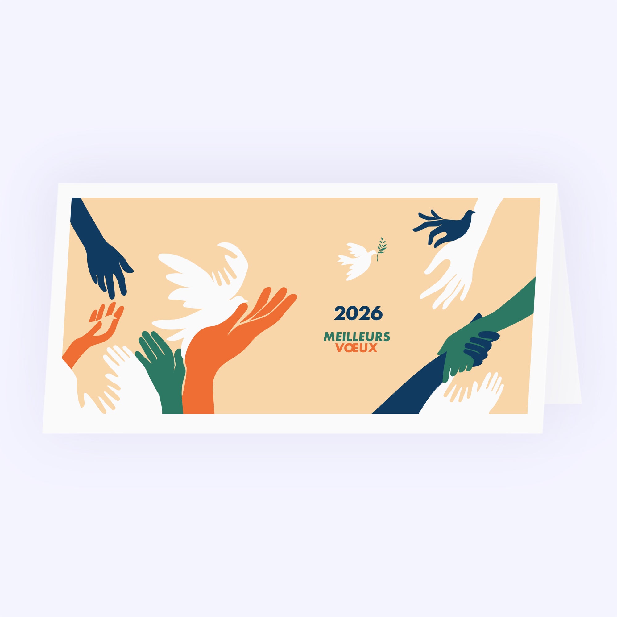 Espoir | Vœux professionnels • Carte de voeux • Rectangle double photo N° 1