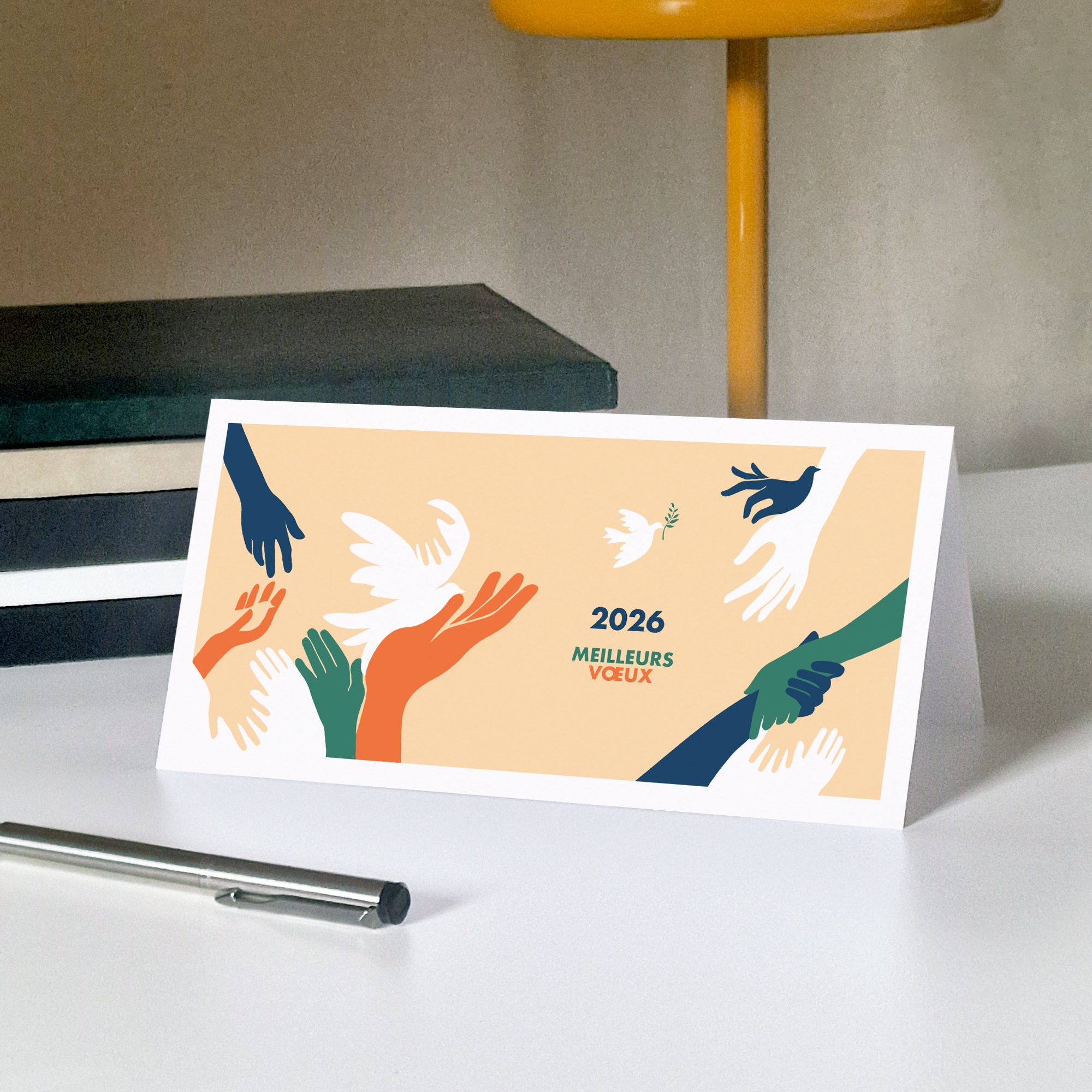 Espoir | Vœux professionnels • Carte de voeux • Rectangle double photo N° 5