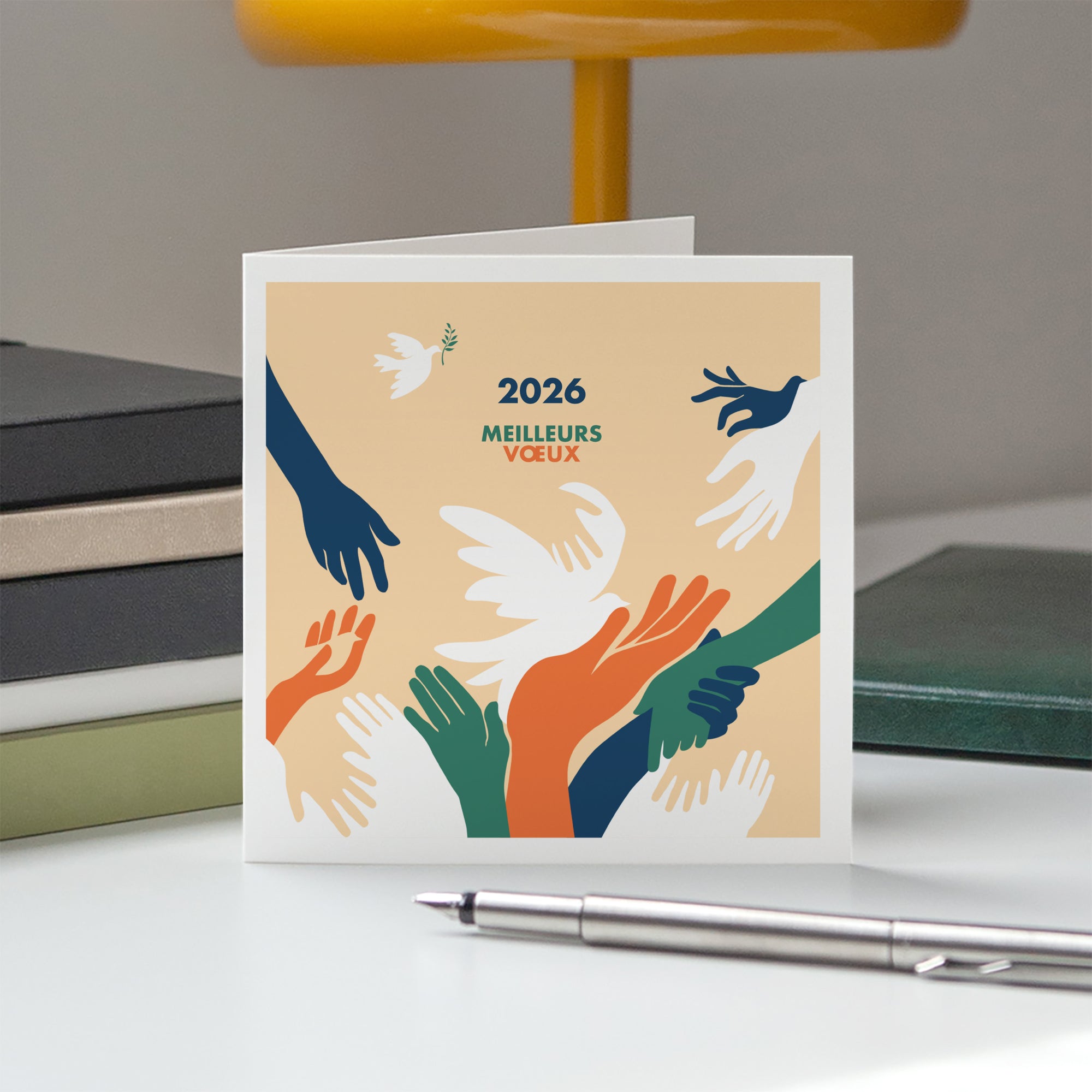 Espoir | Vœux professionnels • Carte de voeux • Carré double photo N° 5