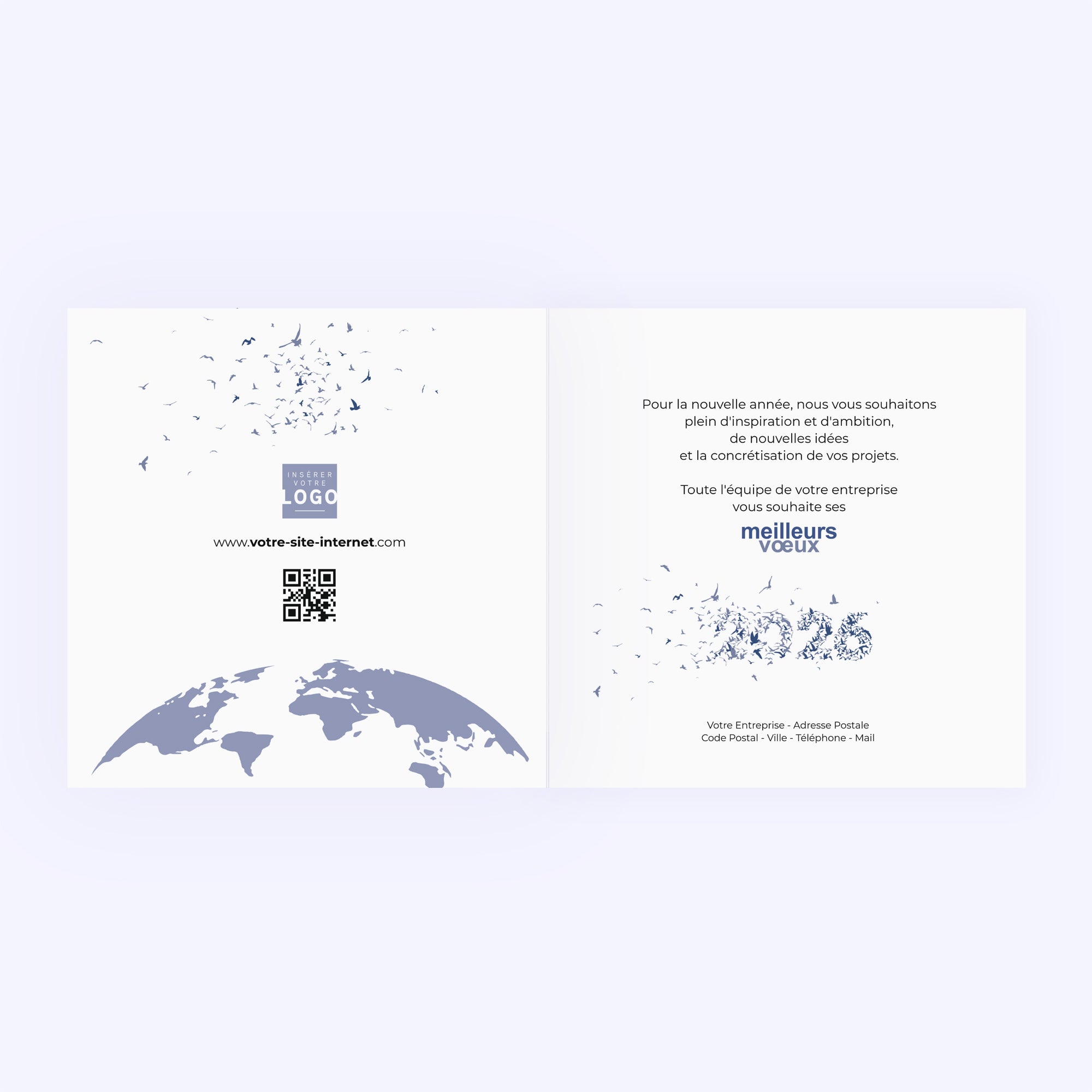 Pour chaque enfant, un avenir | Vœux professionnels • Carte de voeux • Carré double photo N° 2