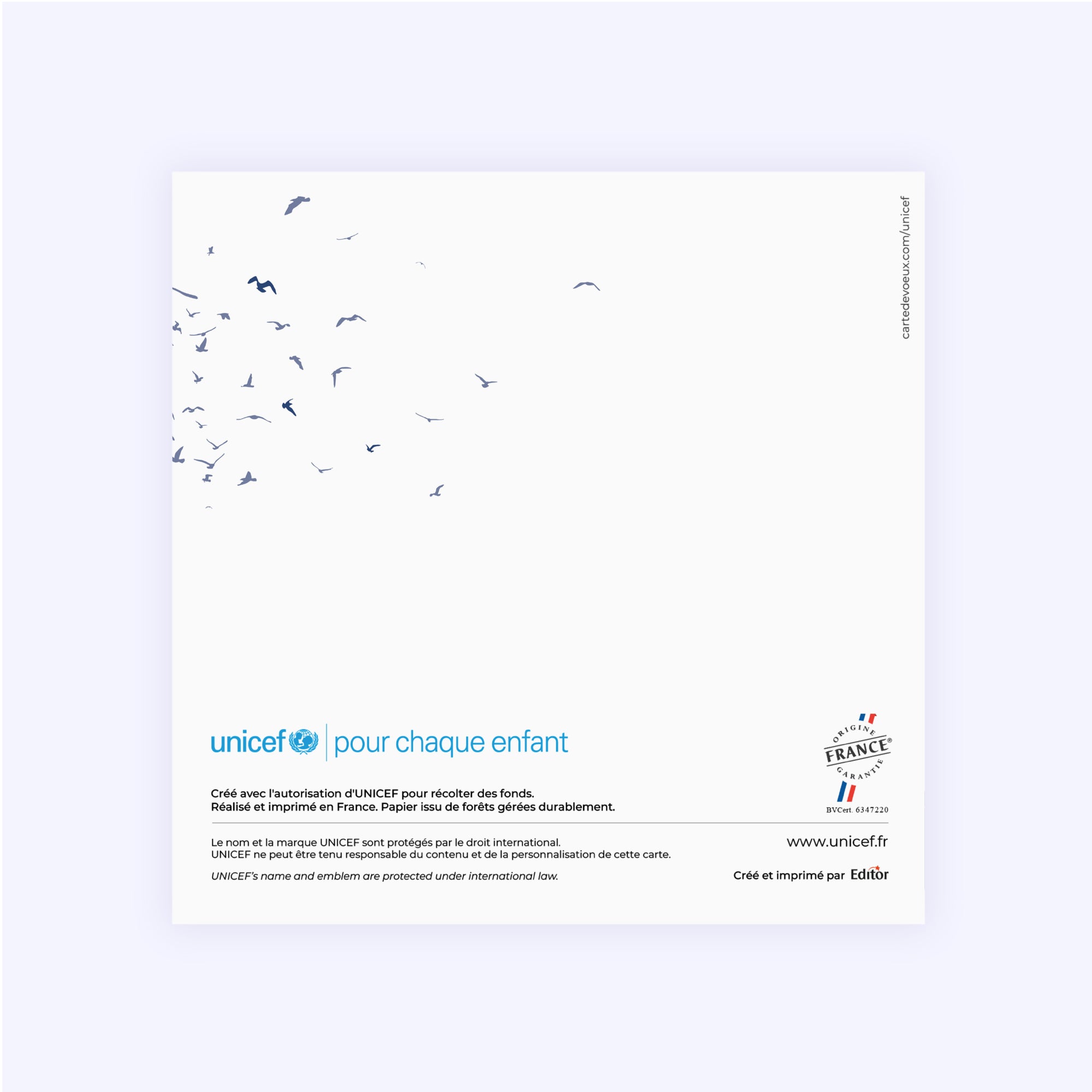 Pour chaque enfant, un avenir | Vœux professionnels • Carte de voeux • Carré double photo N° 3