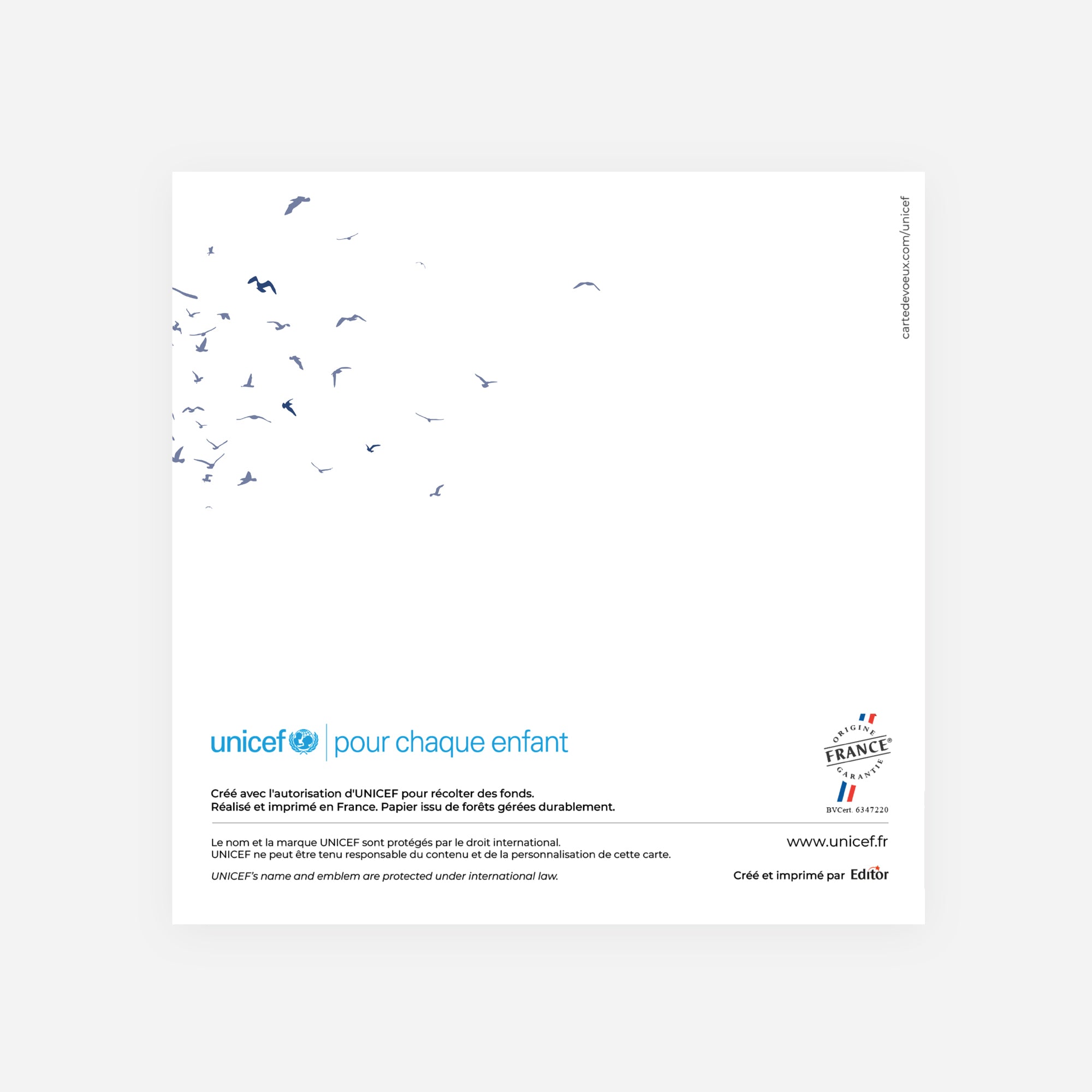 Pour chaque enfant, un avenir | Vœux professionnels • Carte de voeux • Carré double photo N° 3