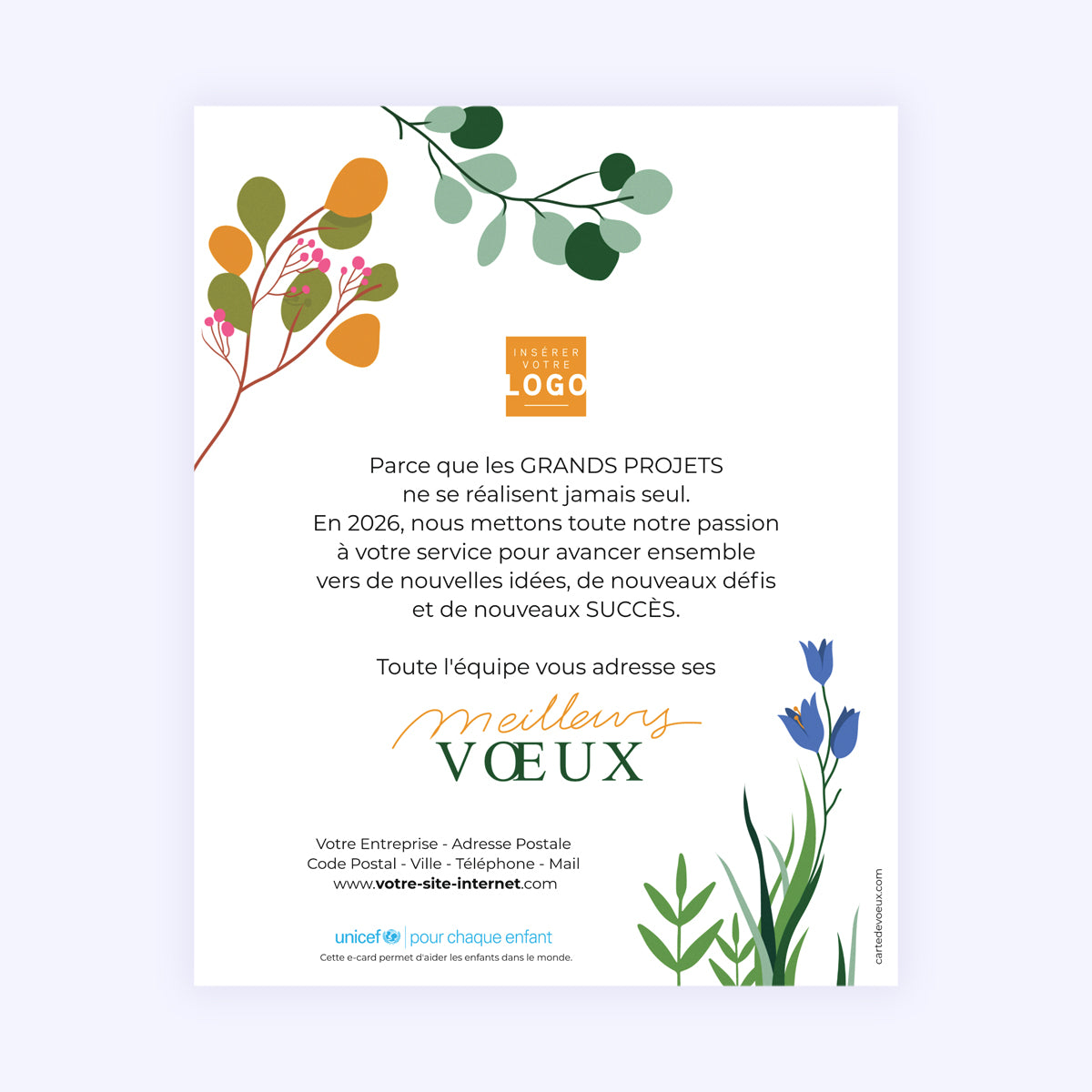 Millésime végétal | Vœux professionnels • Carte virtuelle • eCard Image photo N° 1