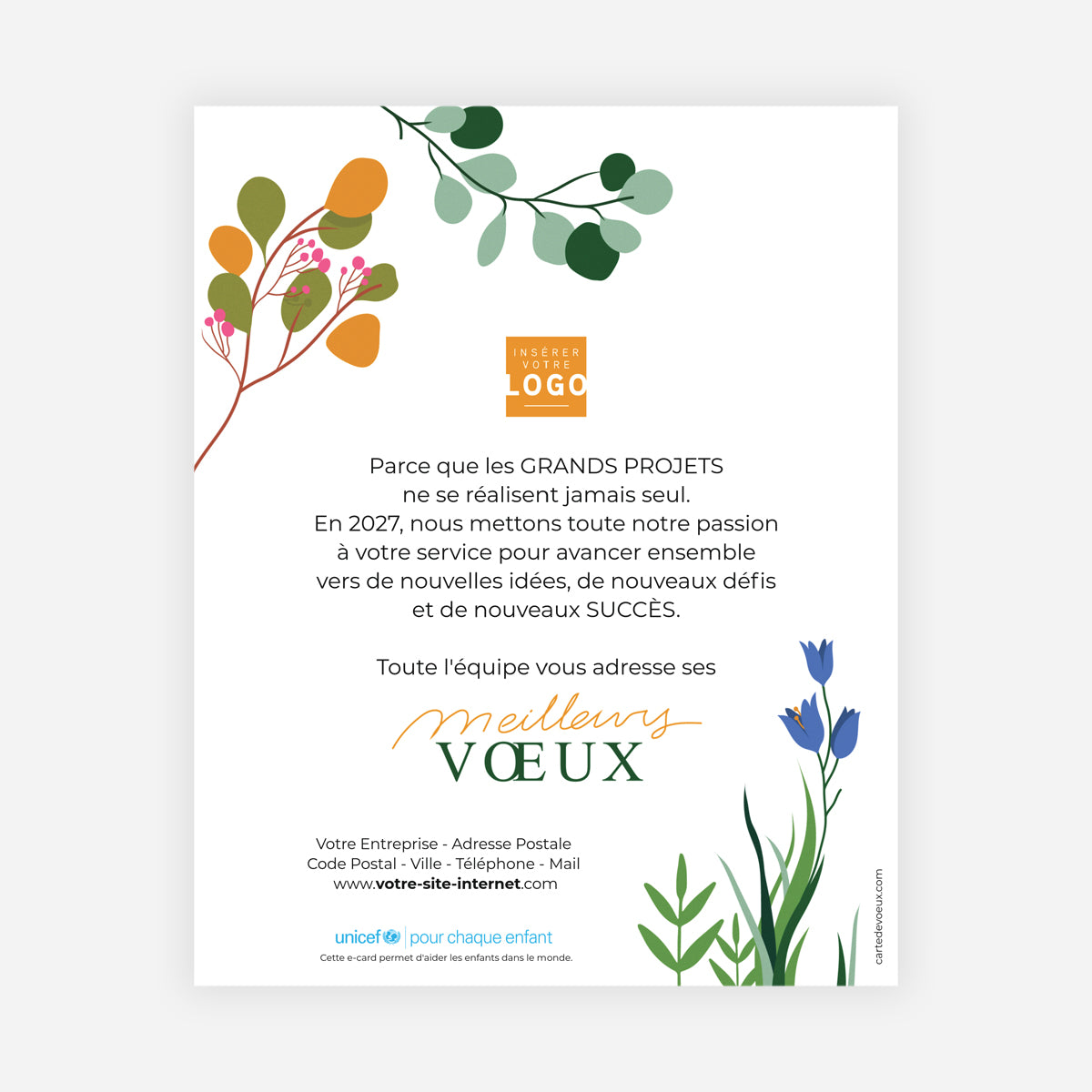 Millésime végétal | Vœux professionnels • Carte virtuelle • eCard Image photo N° 1