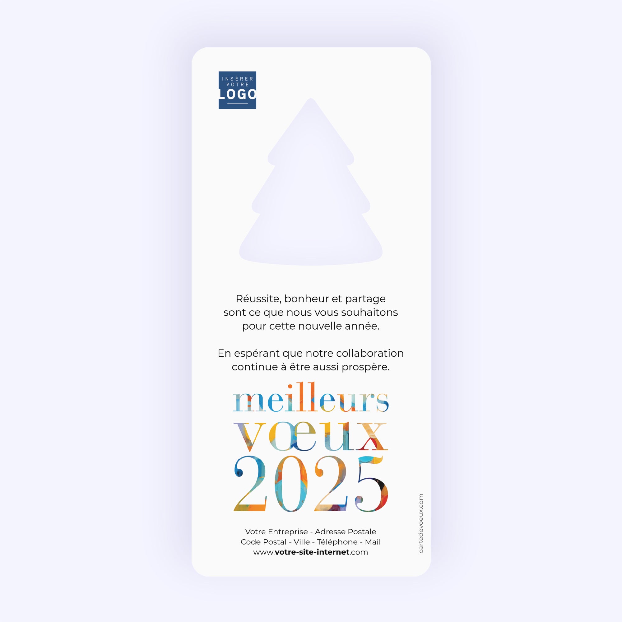 Peinture artistique | Vœux professionnels • Carte de voeux • Vertical sapin photo N° 2