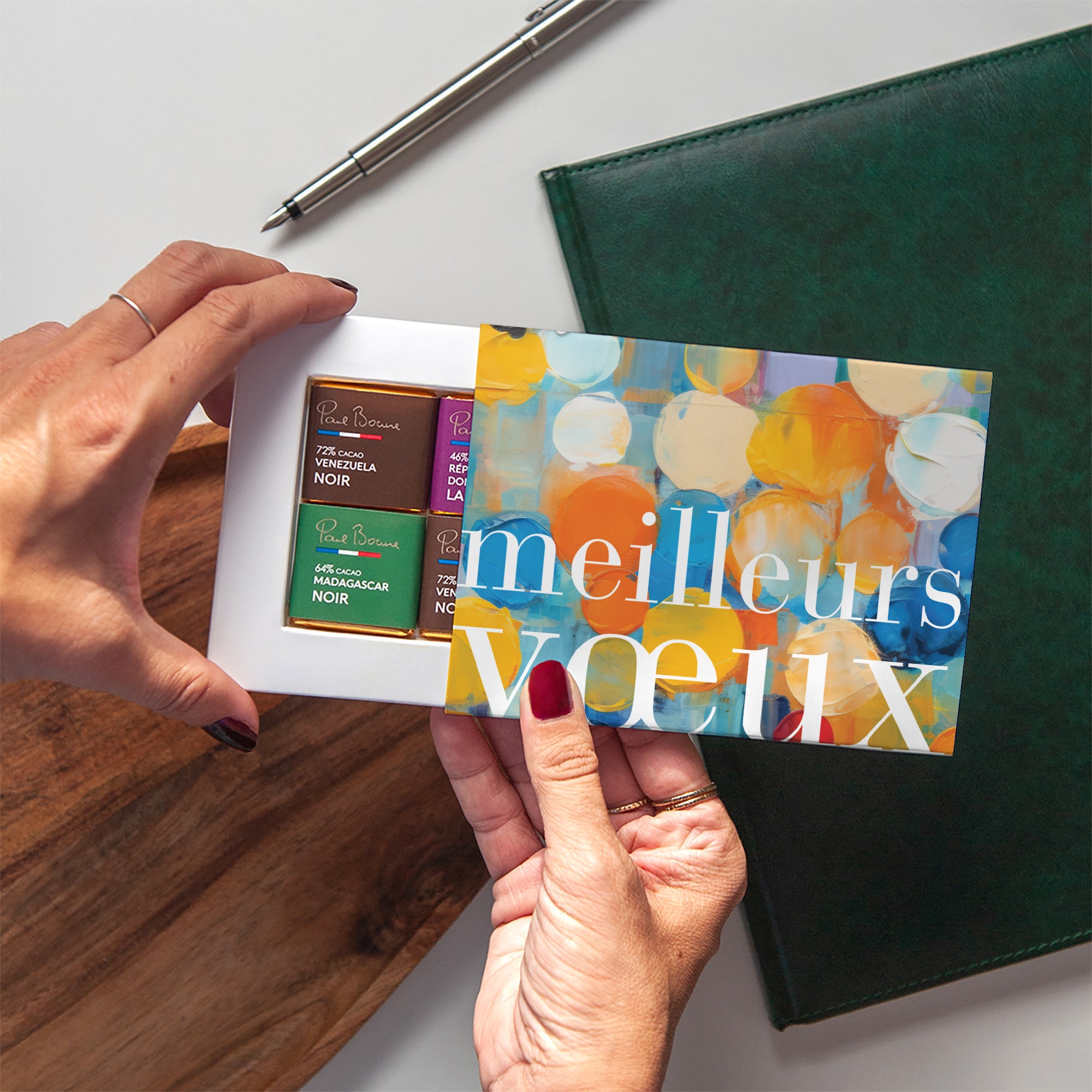 Peinture artistique | Vœux professionnels • Boite chocolat personnalisée • Maxim's de Paris photo N° 2