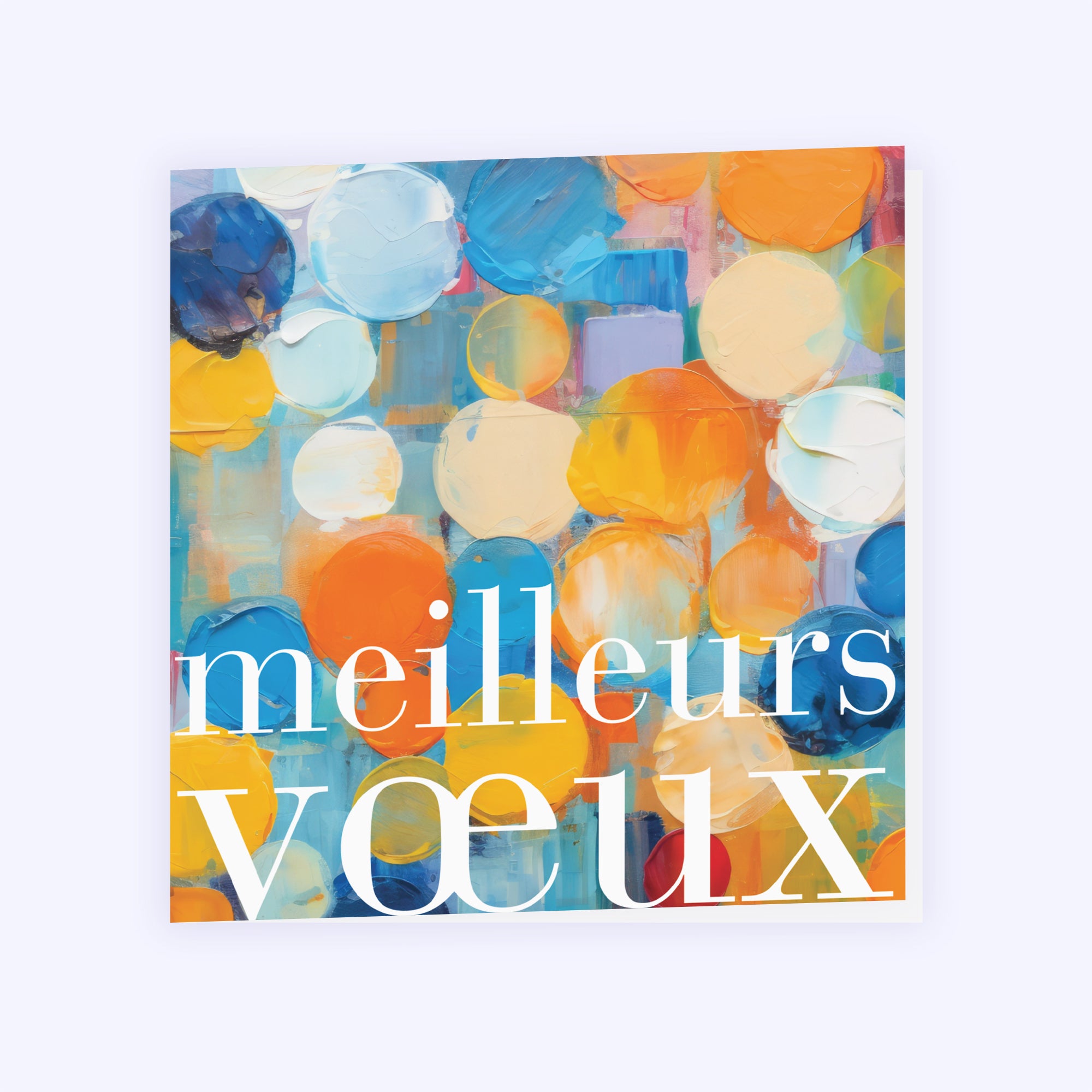 Peinture artistique | Vœux professionnels • Carte de voeux • Carré double photo N° 1