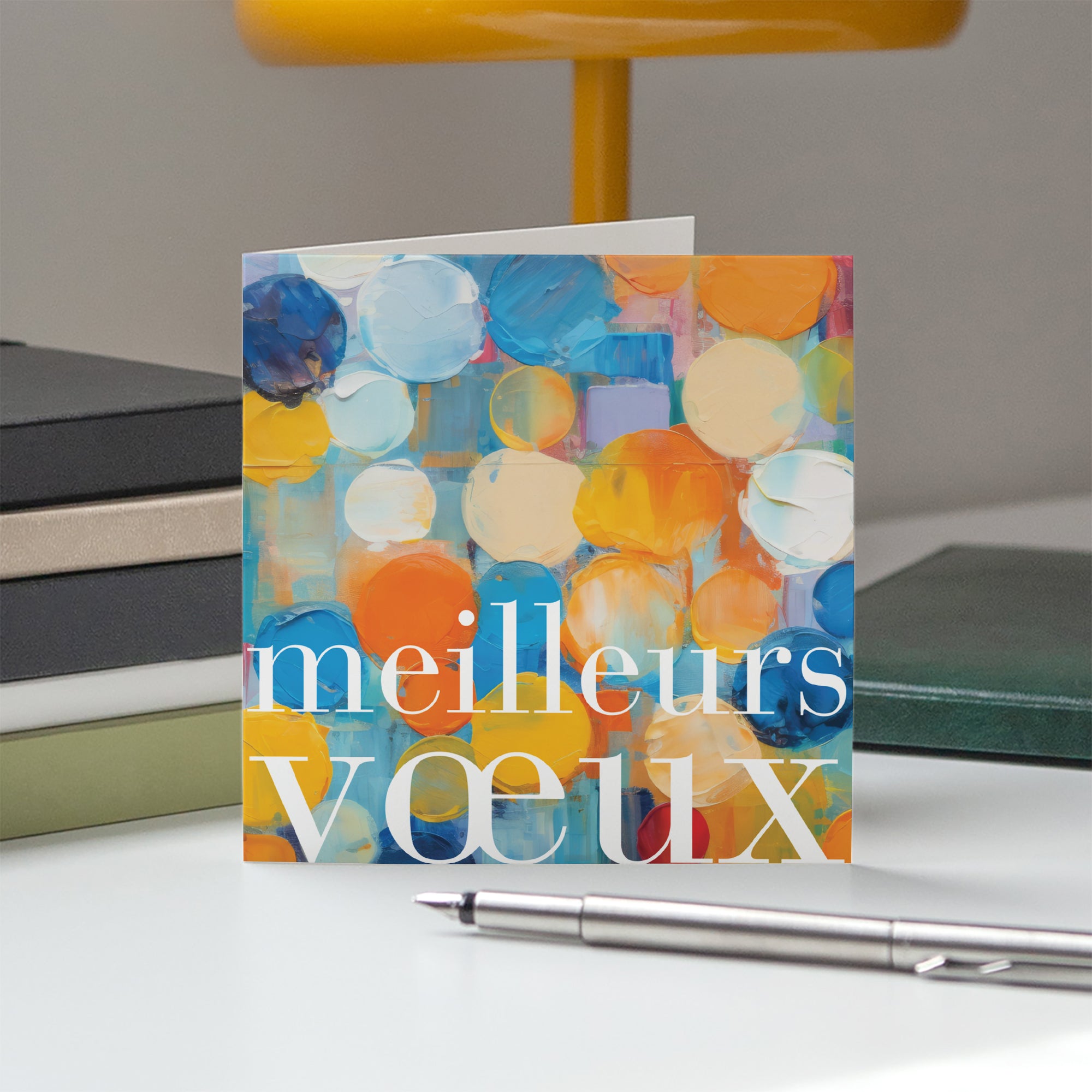 Peinture artistique | Vœux professionnels • Carte de voeux • Carré double photo N° 5