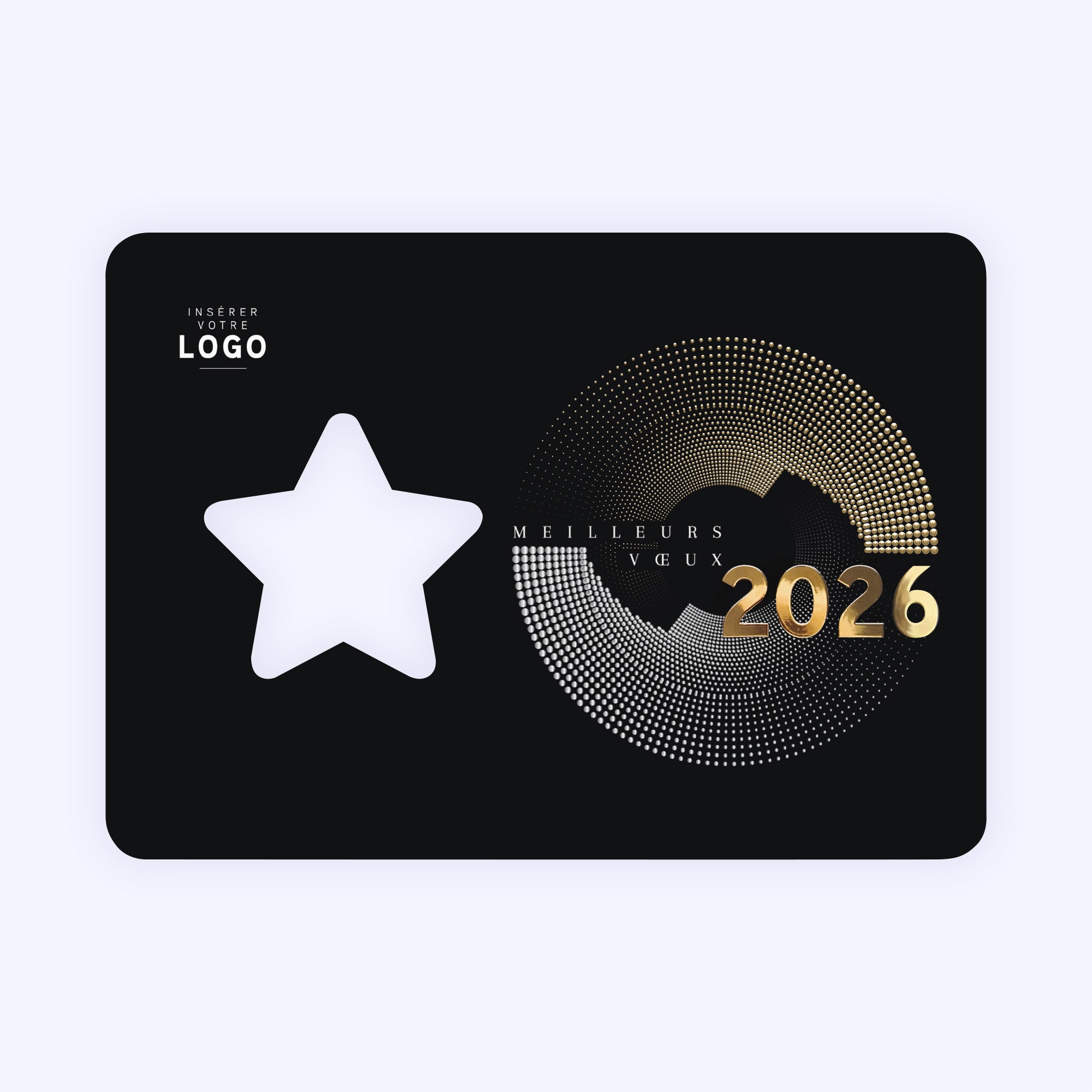 Rotation dorée | Vœux professionnels • Carte de voeux dorure • Horizontal étoile photo N° 1
