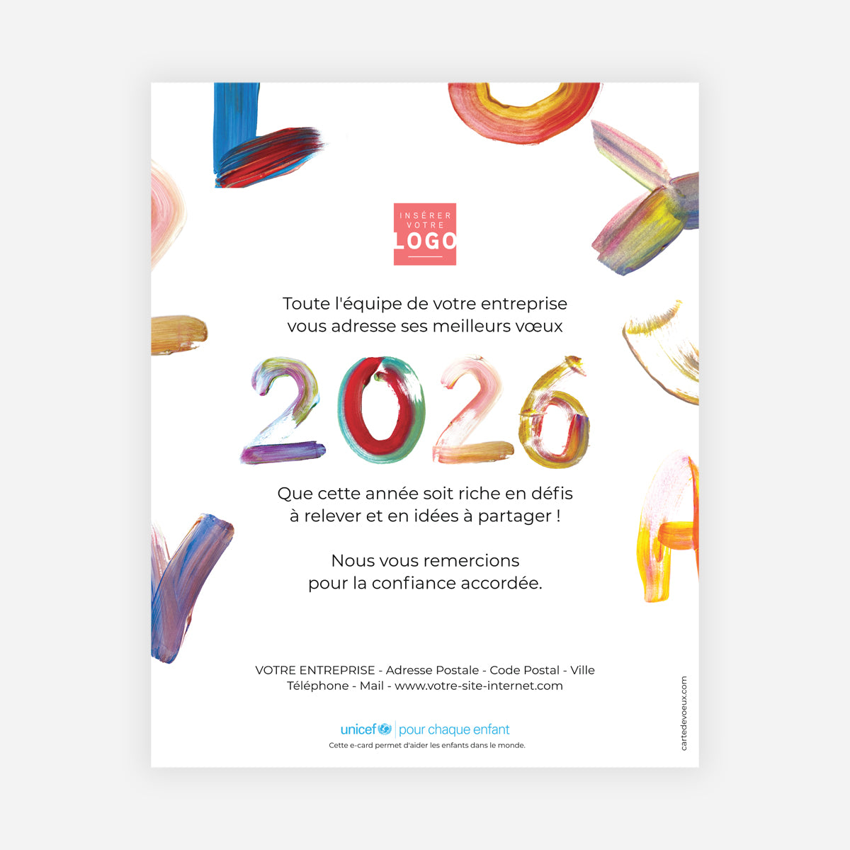 Peinture multicolore | Vœux professionnels • Carte virtuelle • eCard Image photo N° 1