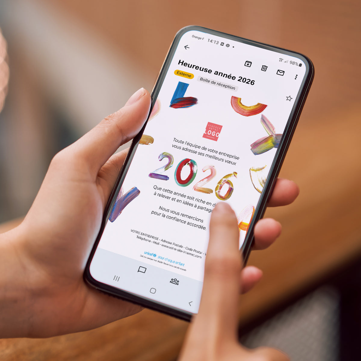 Peinture multicolore | Vœux professionnels • Carte virtuelle • eCard Image photo N° 2