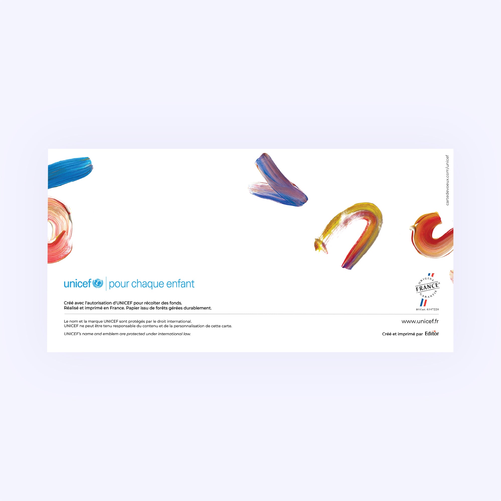 Peinture multicolore | Vœux professionnels • Carte de voeux • Rectangle double photo N° 3